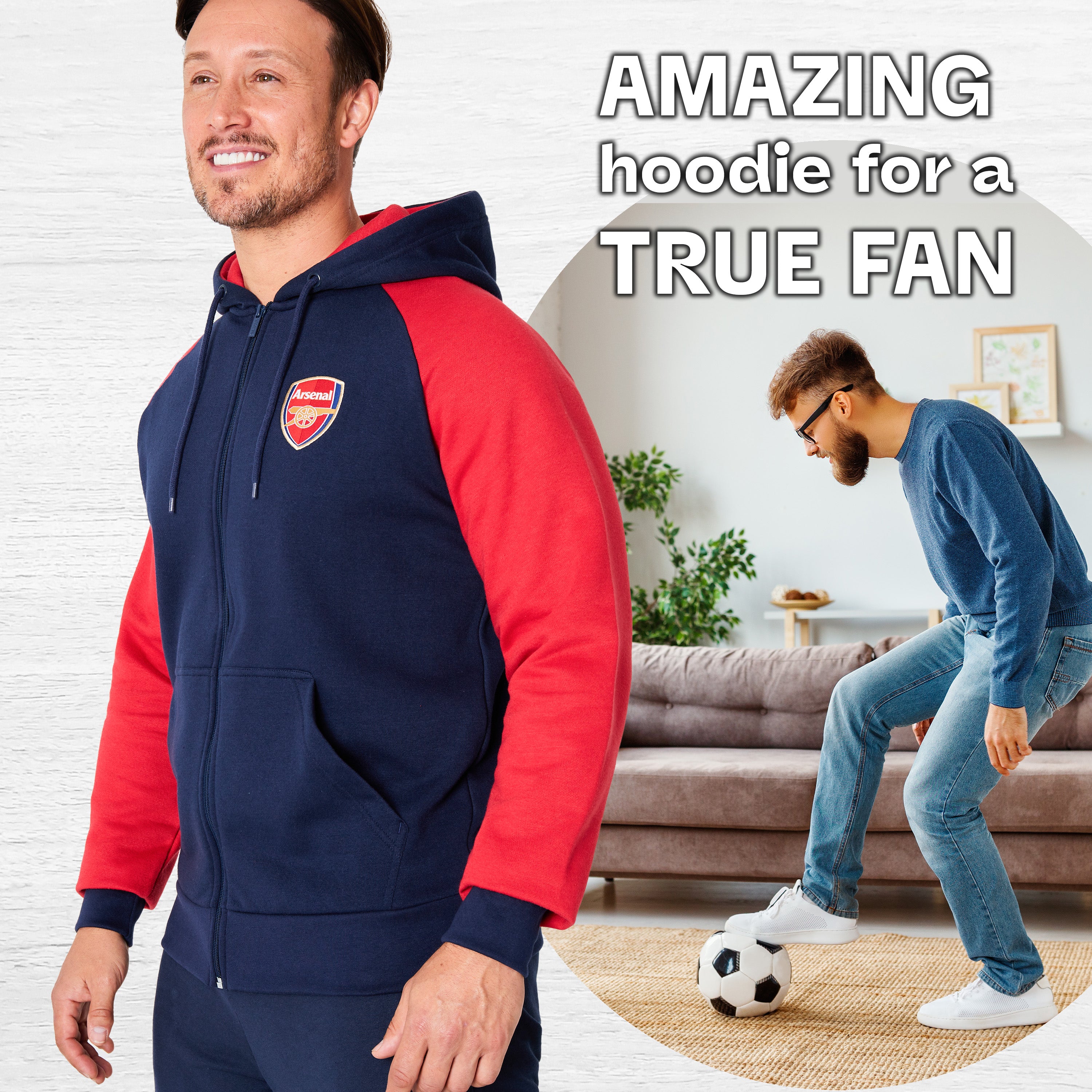 arsenal-fc-sweat-zipp-homme-capuche-avec-poches image 2