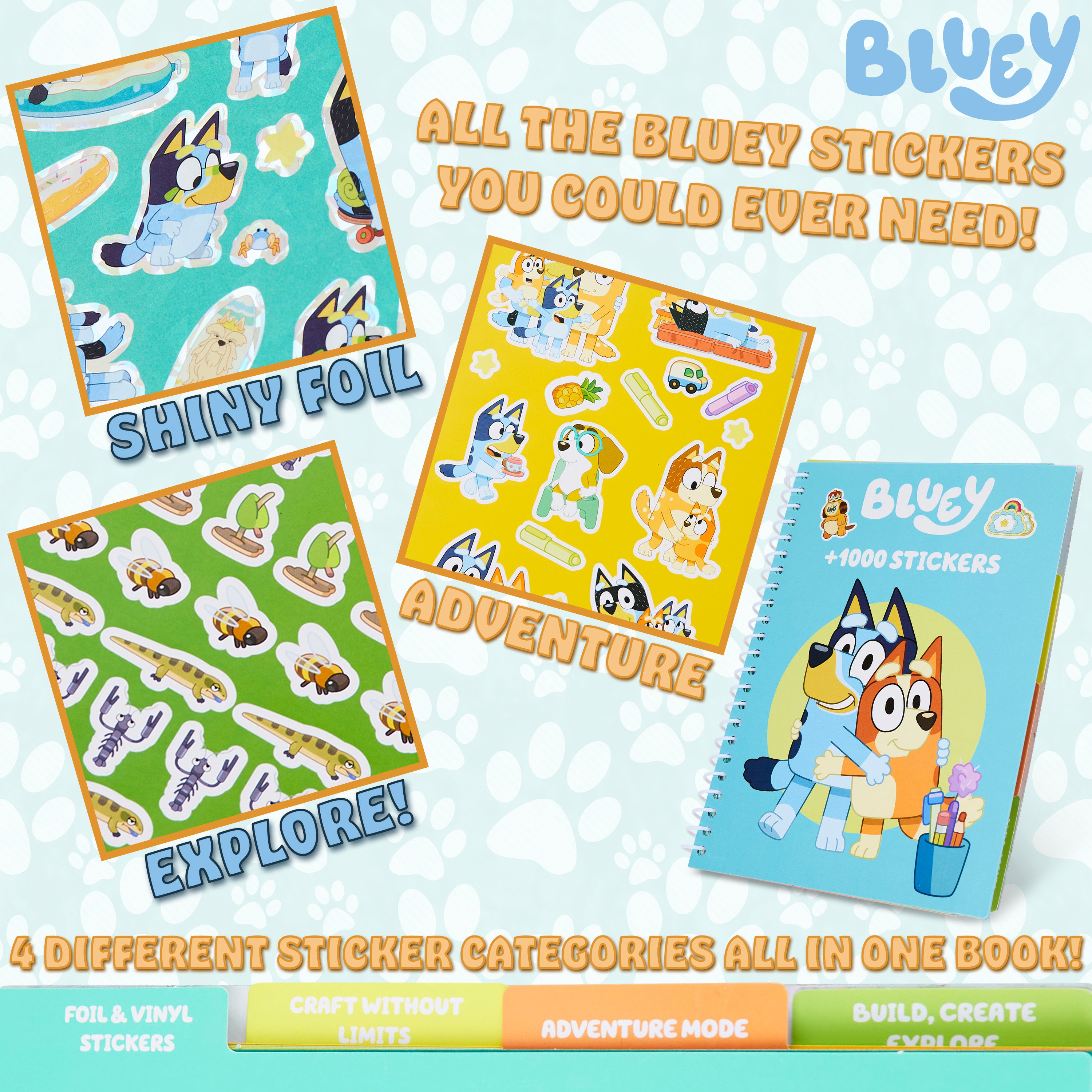 bluey-livre-autocollants-28-planches-1000-stickers-activit-enfant image 4