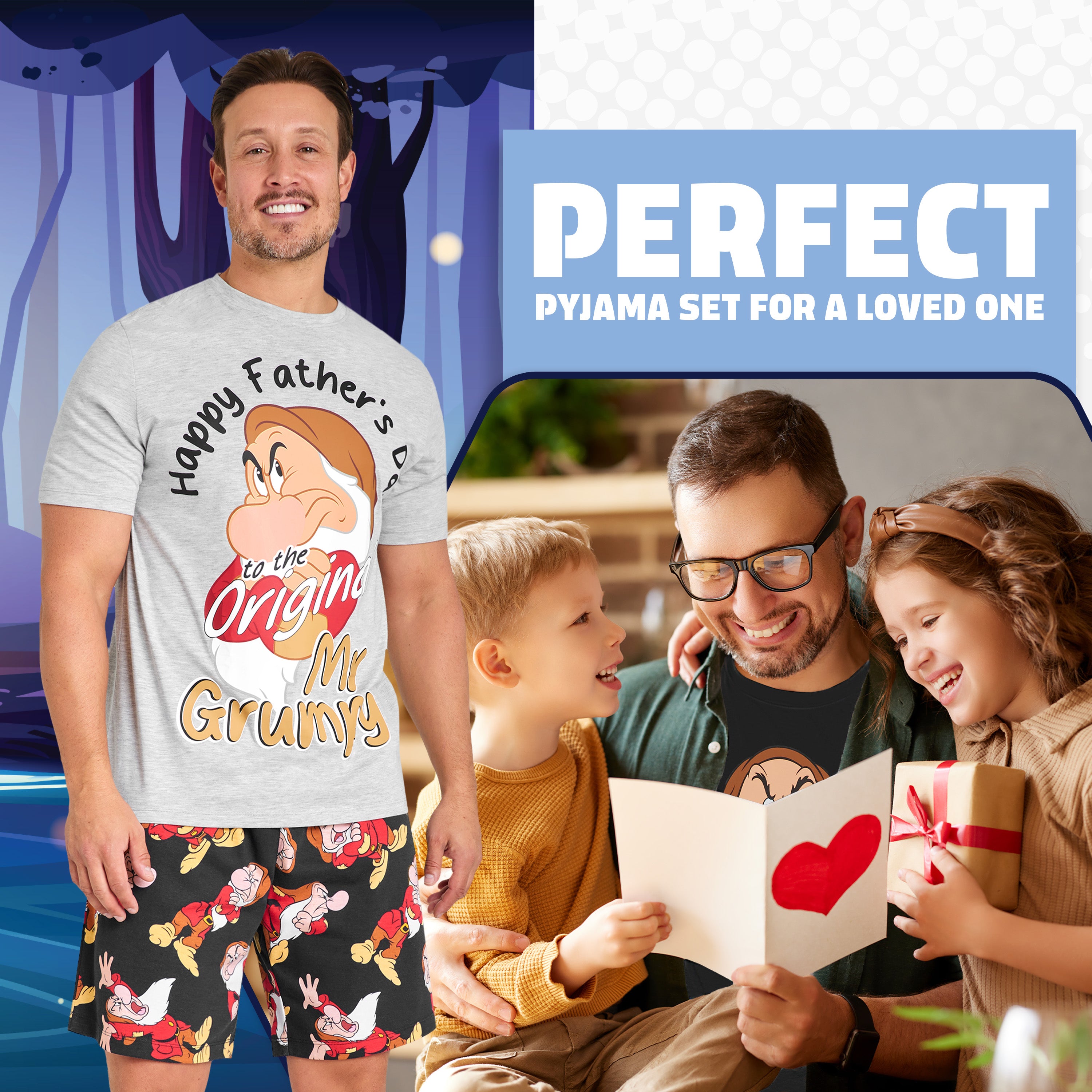 disney-ensemble-pyjama-short-homme-coton-t-shirt-col-rond image 2