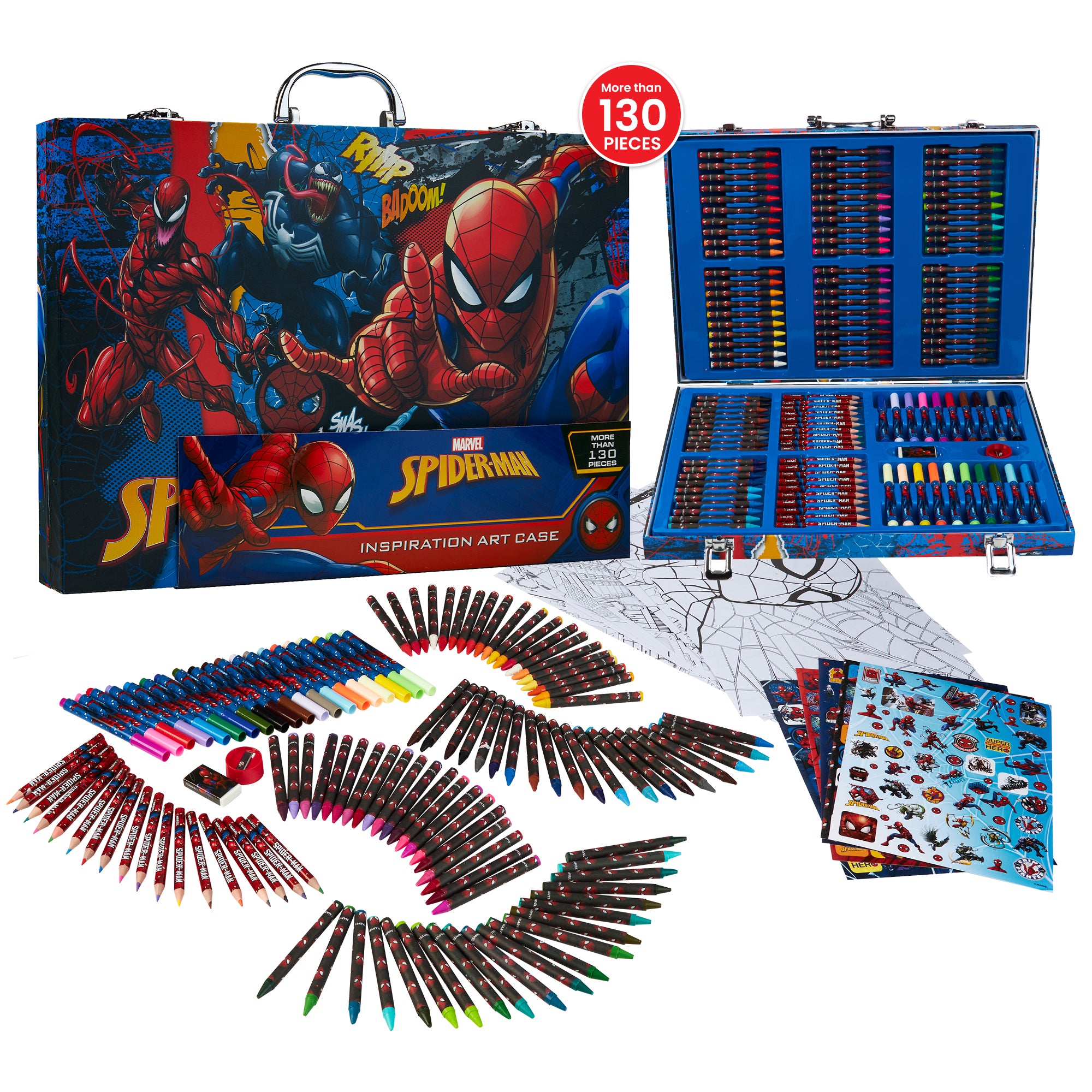 marvel-avengers-set-dessin-spiderman-130-pi-ces-valisette image 3