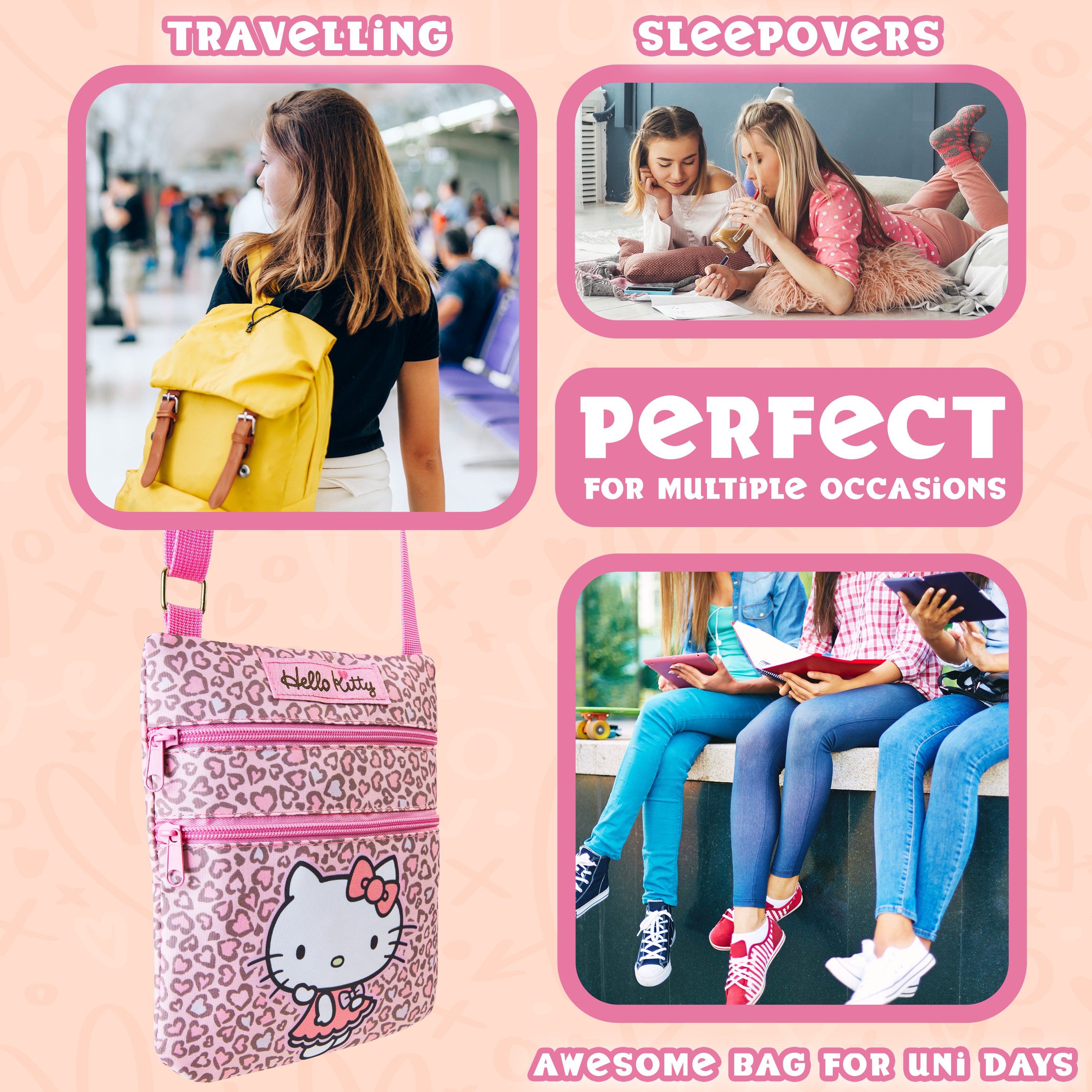 hello-kitty-sac-bandouli-re-fille-rose-2-poches-zipp-es image 4