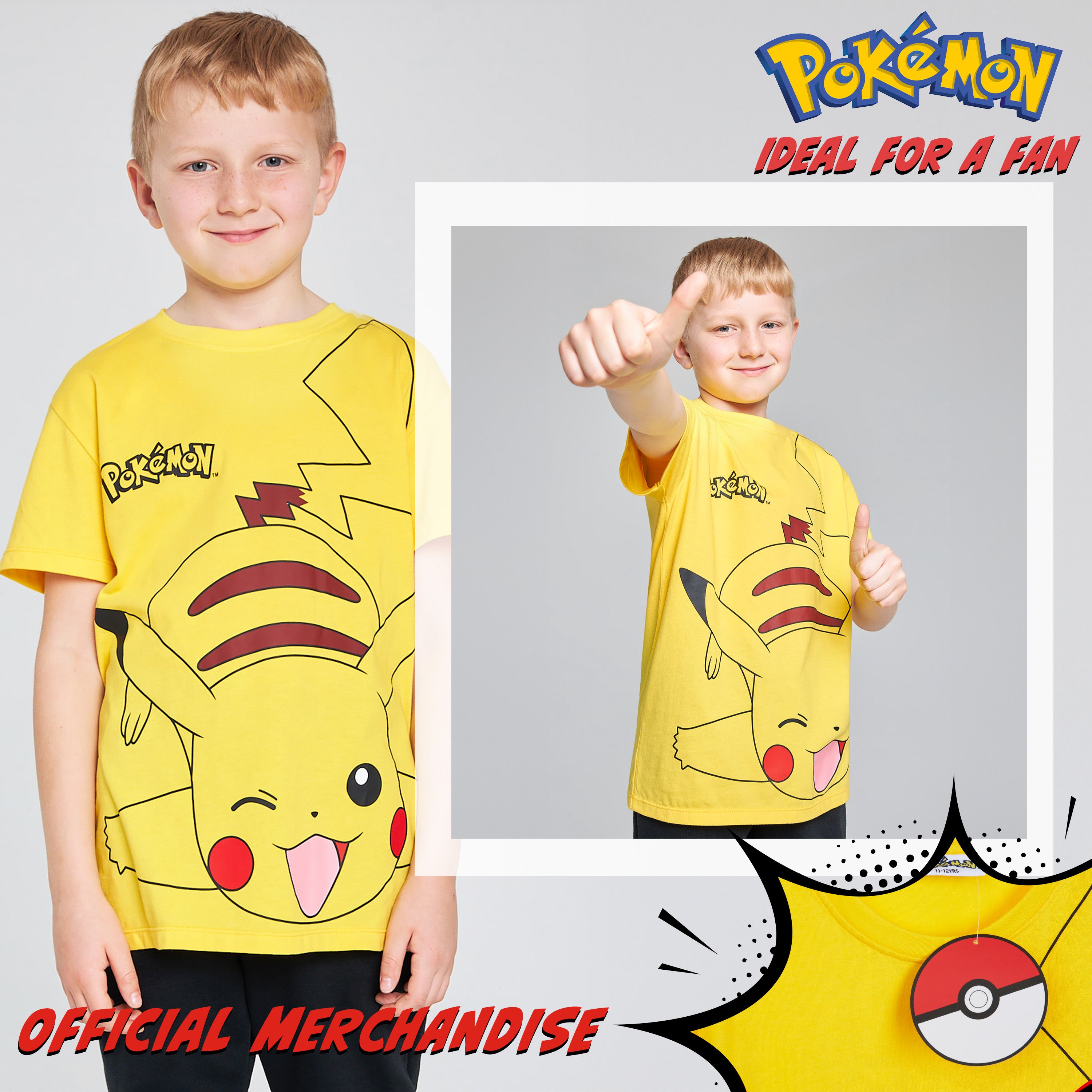 pok-mon-lot-2-t-shirts-gar-on-col-rond-coton image 4