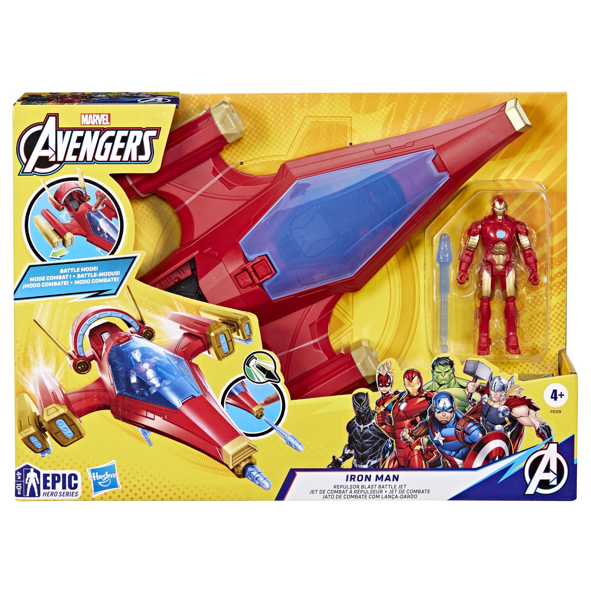 hasbro-iron-man-jet-r-pulseur-epic-hero-10-cm image 2
