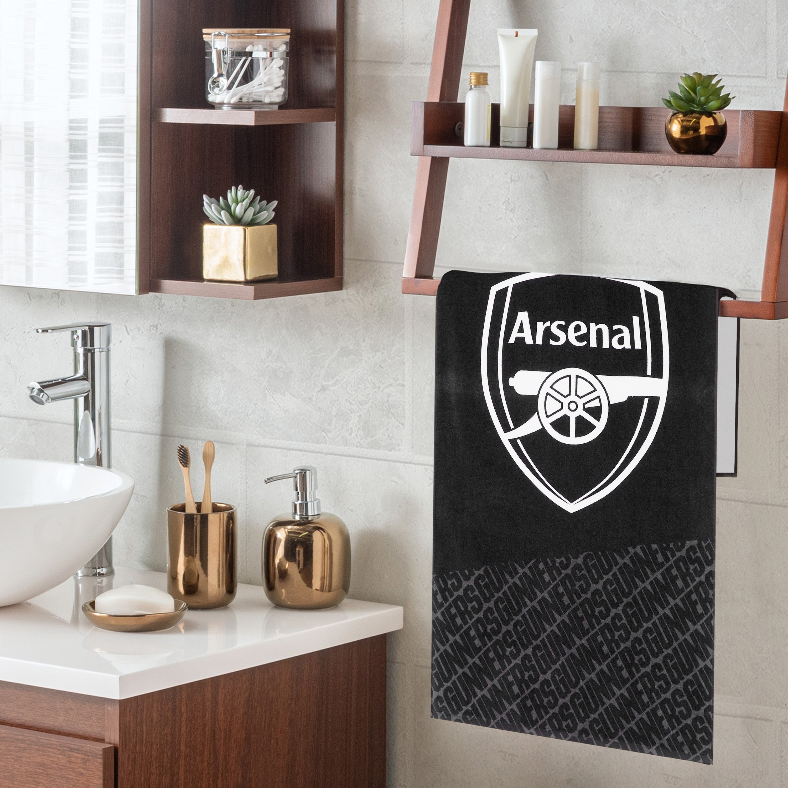 arsenal-serviette-bain-100-coton-137x69cm-football image 5