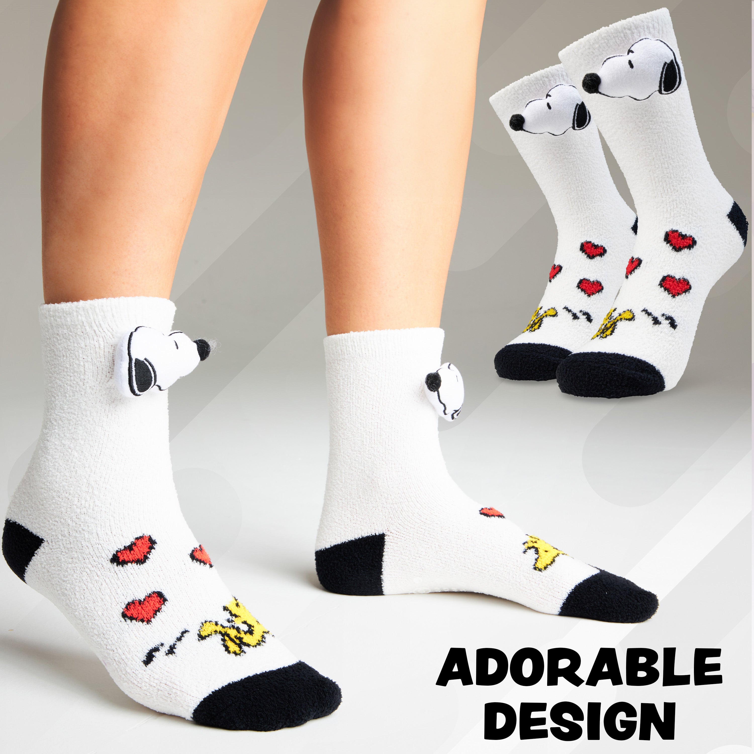 peanuts-snoopy-chaussettes-pilou-femme-antid-rapantes-taille-unique image 2