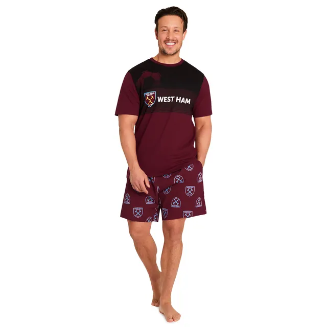 west-ham-pyjama-short-homme-100-coton-t-shirt-short image 1