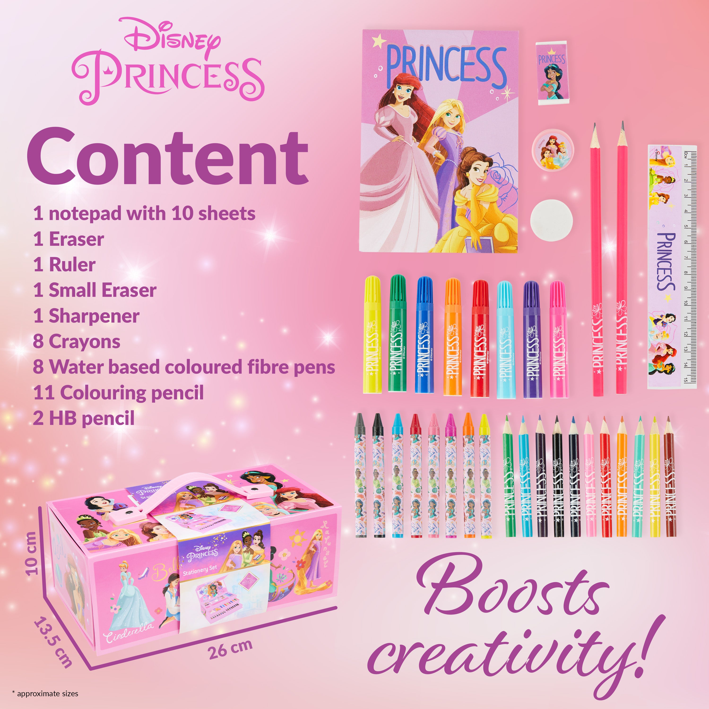 disney-princesses-coffret-coloriage-artiste-rose-30-pcs image 6