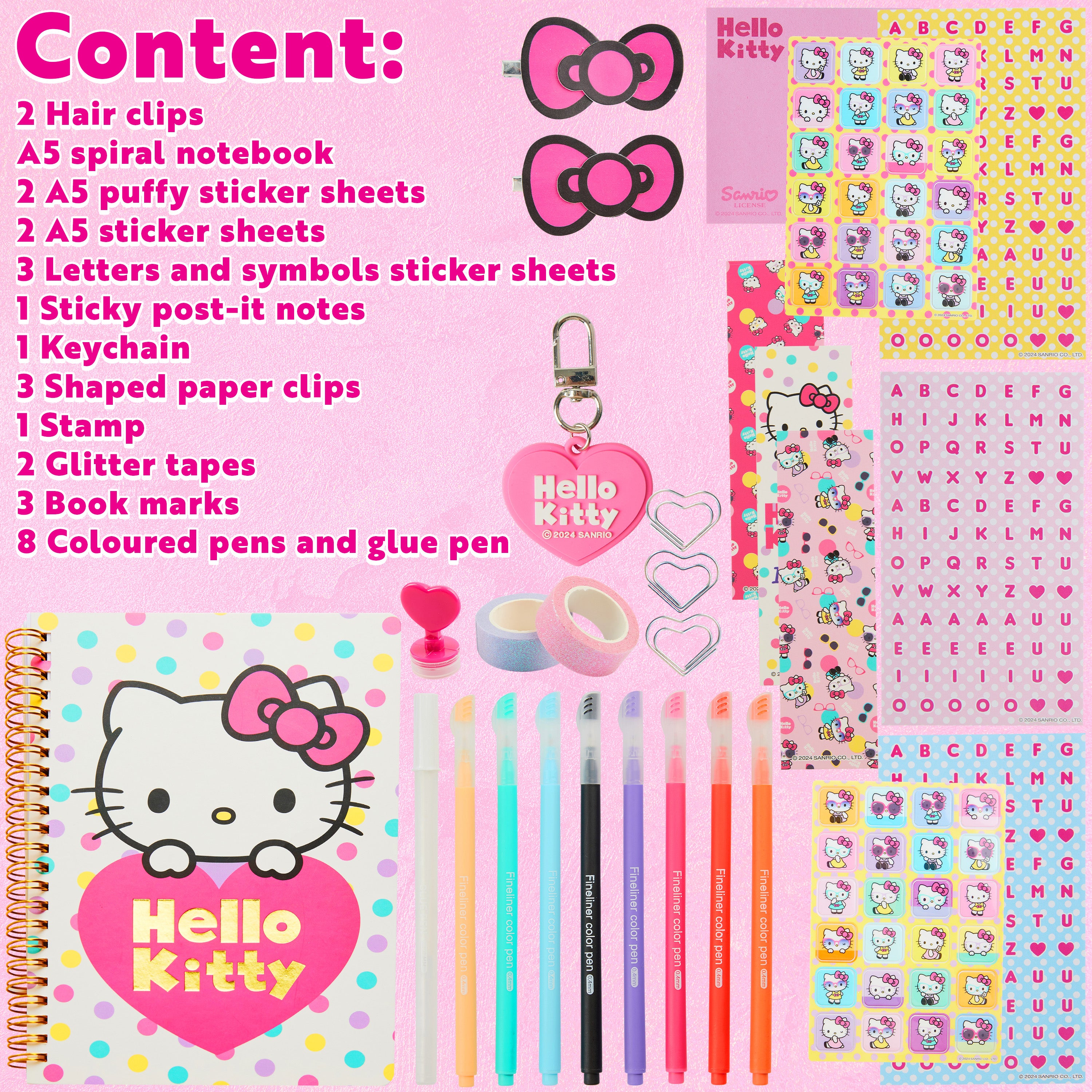 hello-kitty-kit-journal-diy-fille-a5-stickers-kawaii-cr-atif image 6