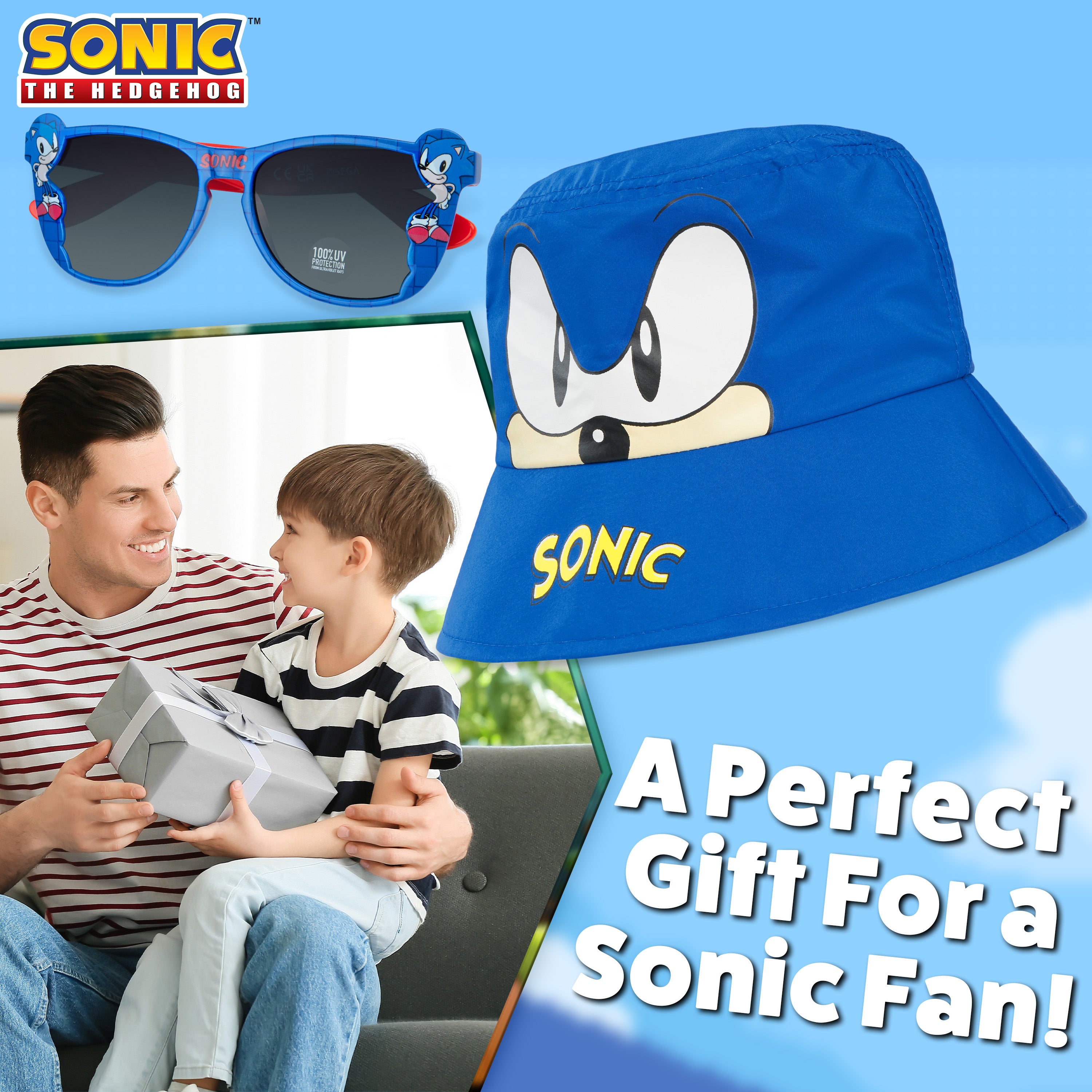 sonic-bob-enfant-et-lunettes-soleil-bleu-uv400 image 4