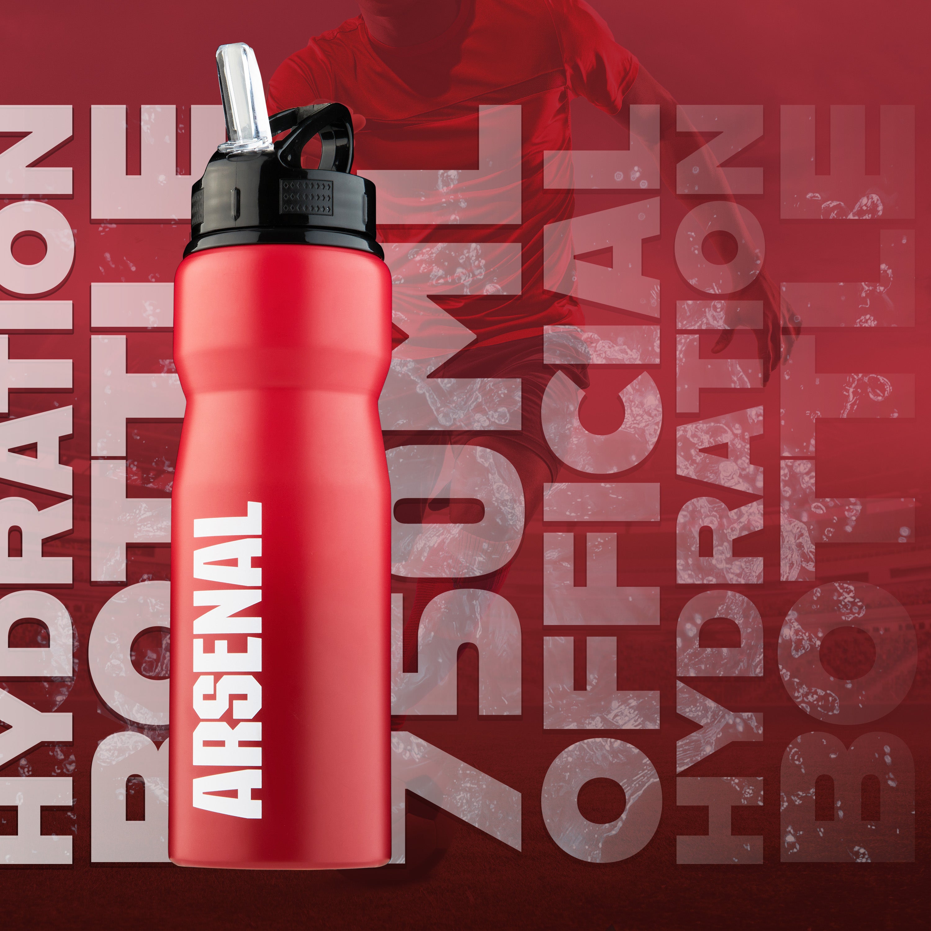 arsenal-gourde-metal-750ml-avec-paille-football-supporter image 3