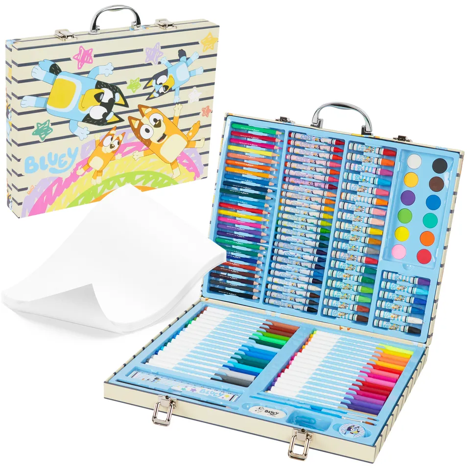 bluey-set-peinture-enfant-140-pi-ces-mallette-voyage-bleu image 1