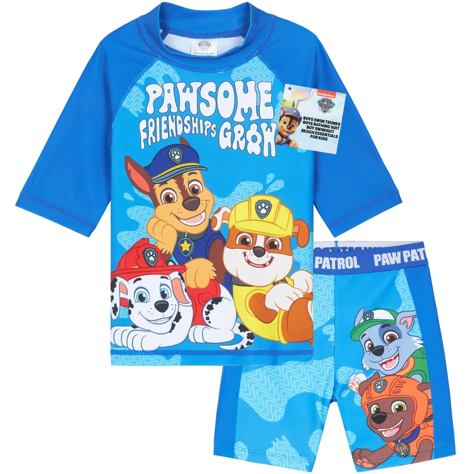 paw-patrol-maillot-bain-gar-on-2-pi-ces-chase-marshall image 1