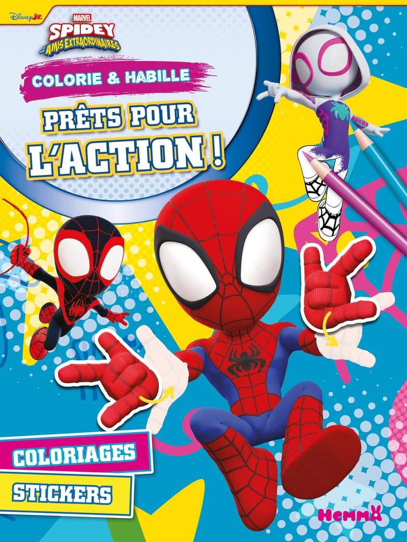 marvel-spidey-colorie-habille-pr-ts-action-5-ans-autocollants image 1