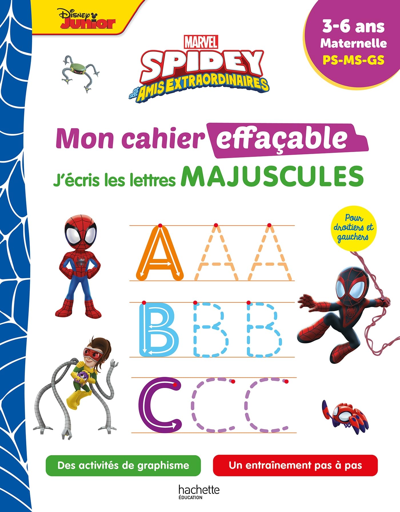 spidey-cahier-effa-able-lettres-majuscules-enfant-marvel image 1