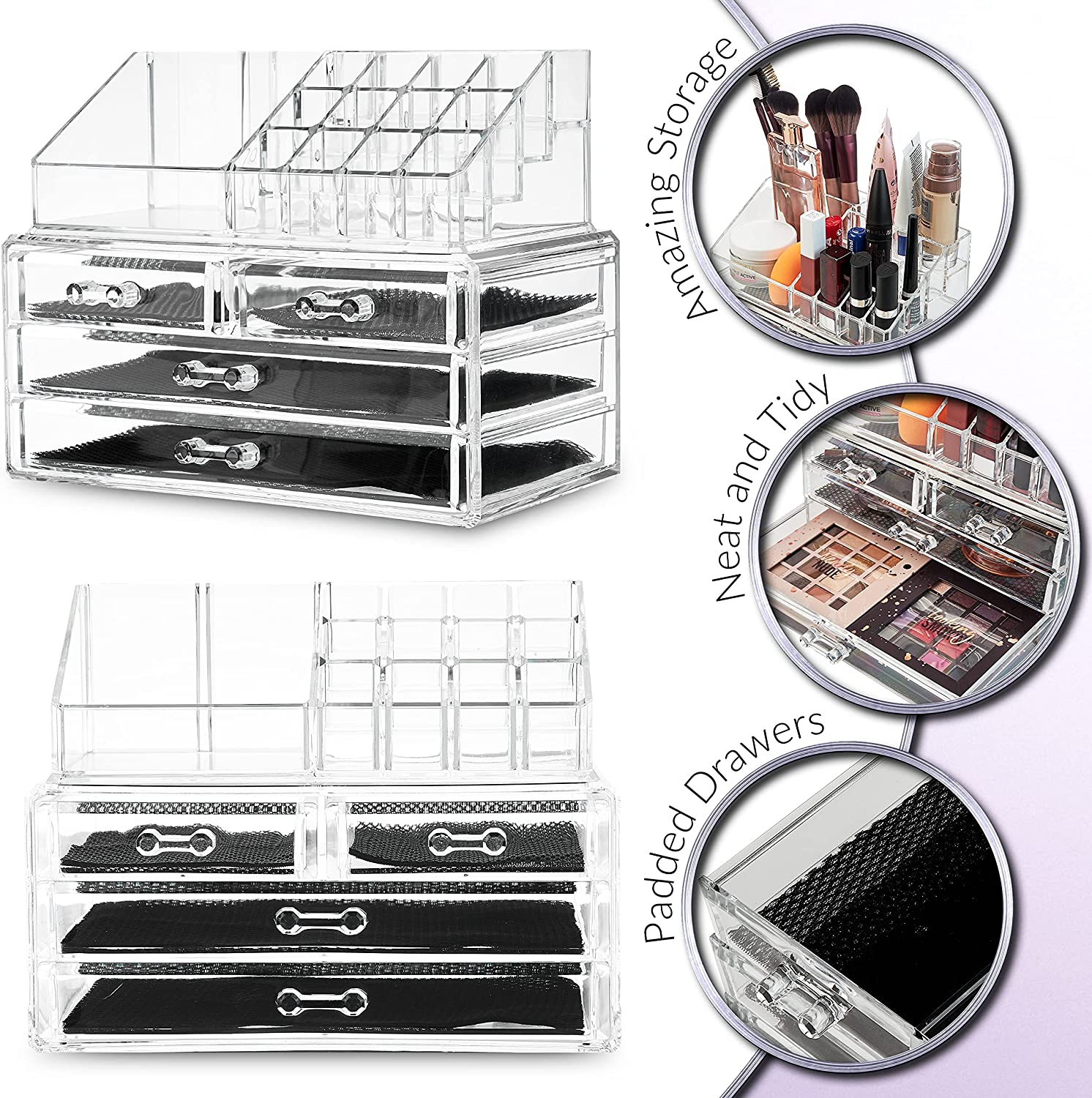 get-trend-organisateur-maquillage-acrylique-4-tiroirs-transparent image 3