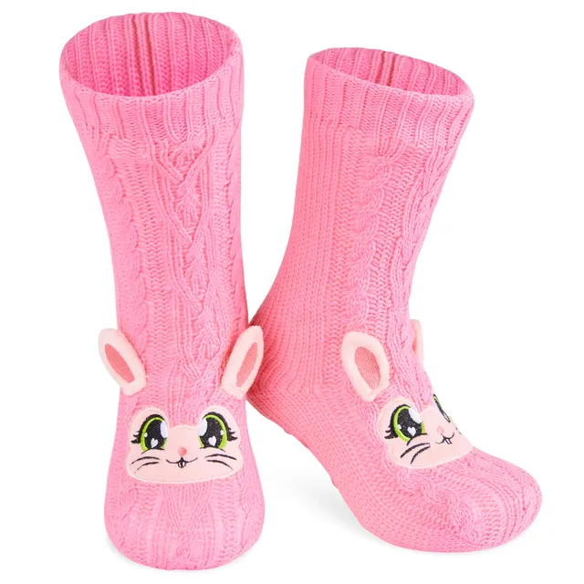 citycomfort-chaussettes-pilou-femme-lapin-rose image 1
