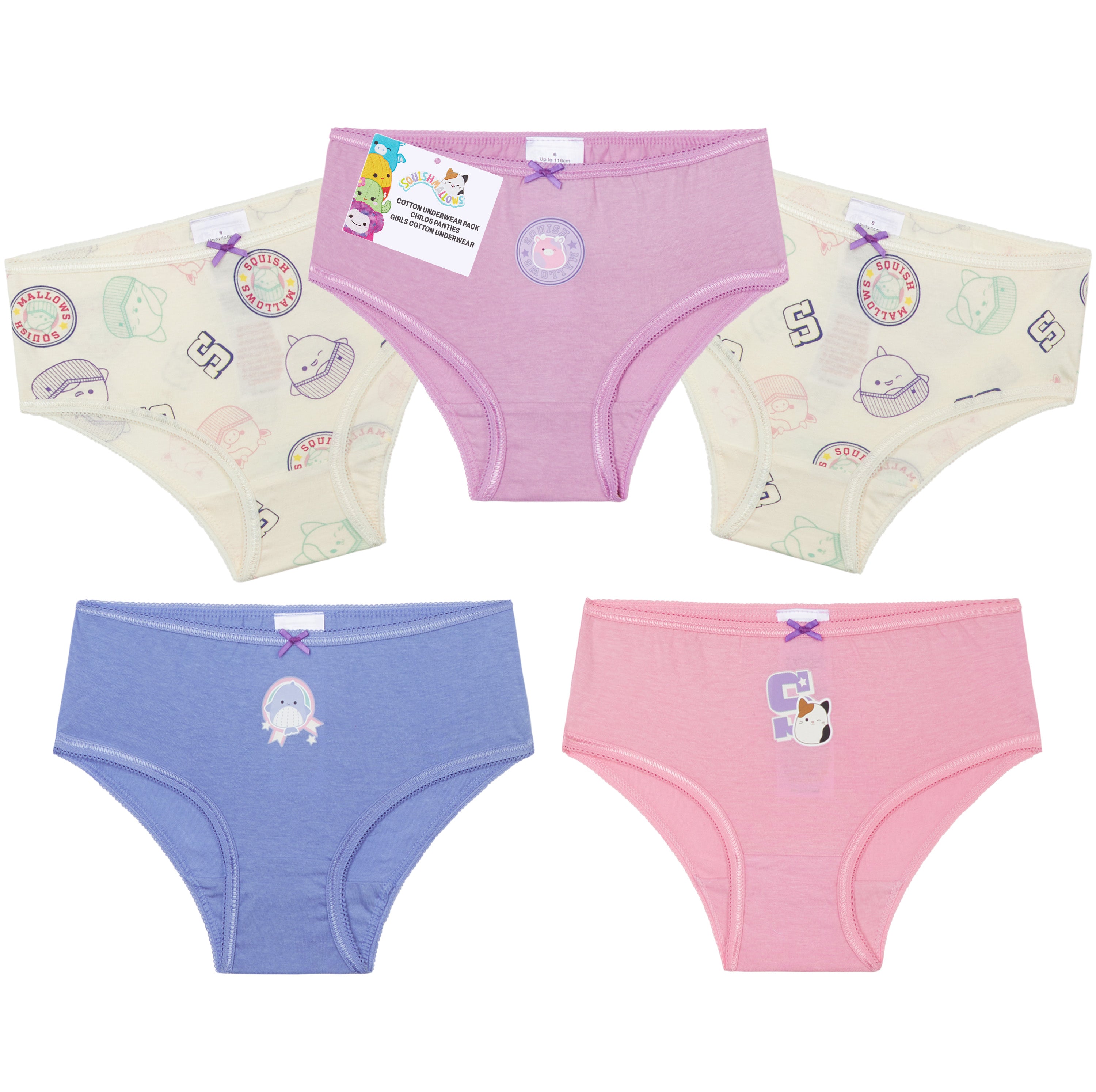 get-trend-squishmallows-culottes-fille-lot-5-coton-7-8-ans image 1