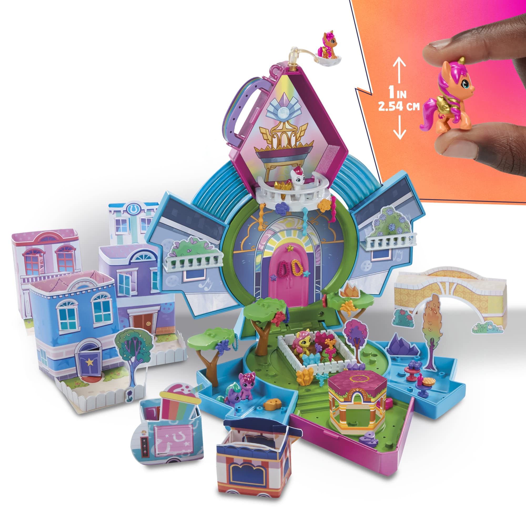 my-little-pony-mini-monde-magique-mini-maison-de-cristal-5-poneys image 4