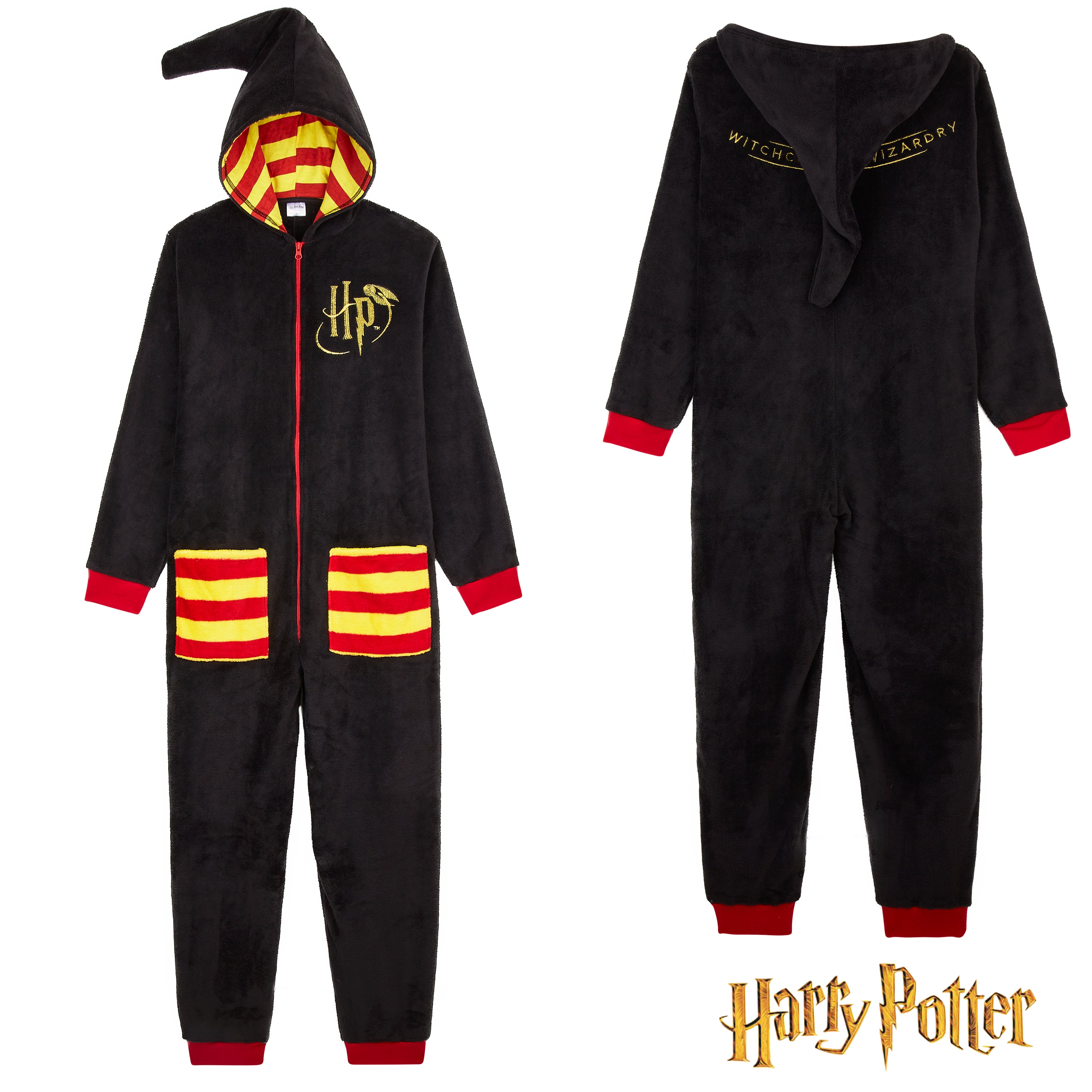 harry-potter-combinaison-pyjama-femme-s-polaire-noire image 4