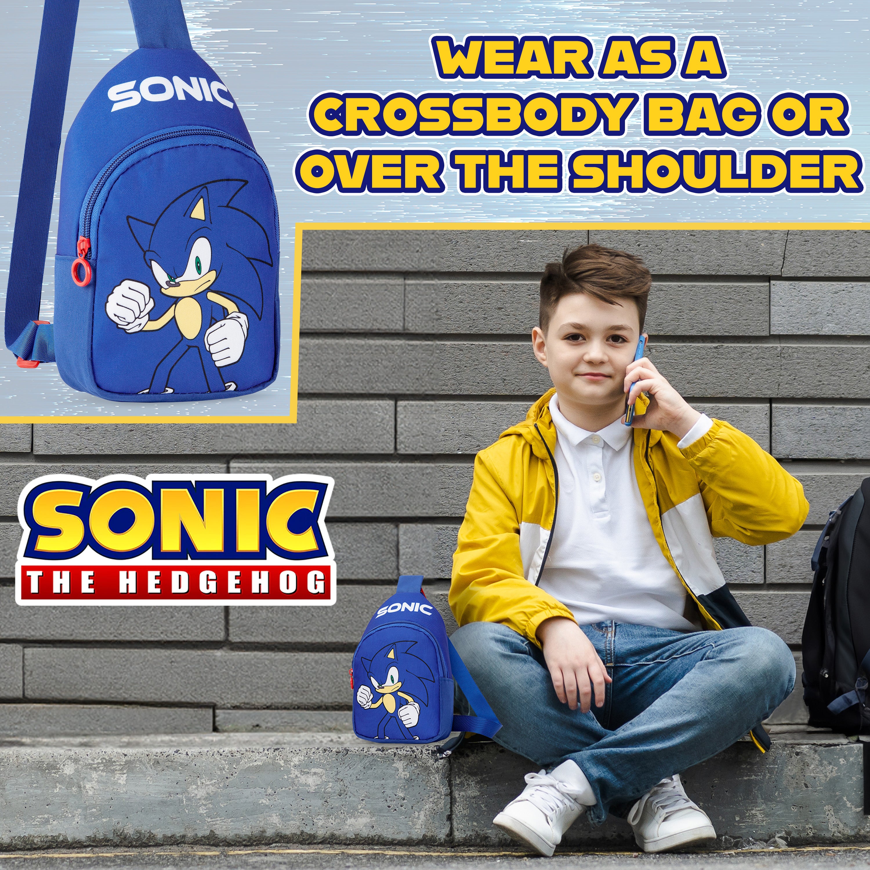 sonic-sac-bandouli-re-enfant-bleu-compartiment-zipp-sangle-r-glable image 4