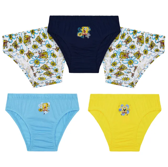 bob-l-ponge-slip-gar-on-coton-lot-de-5-motif-bikini-bottom image 1