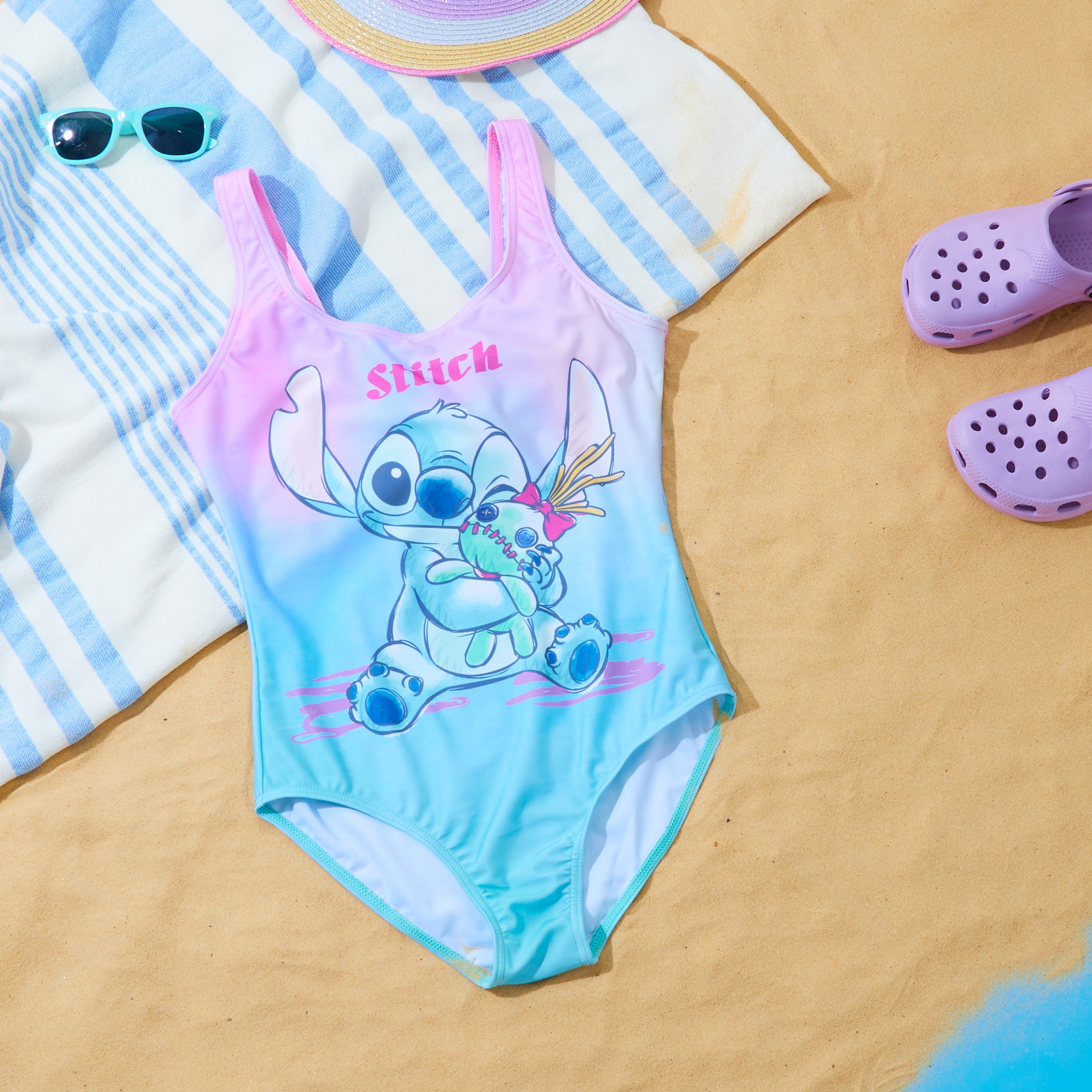 disney-maillot-une-pi-ce-fille-stitch-extensible-7-8-ans image 2