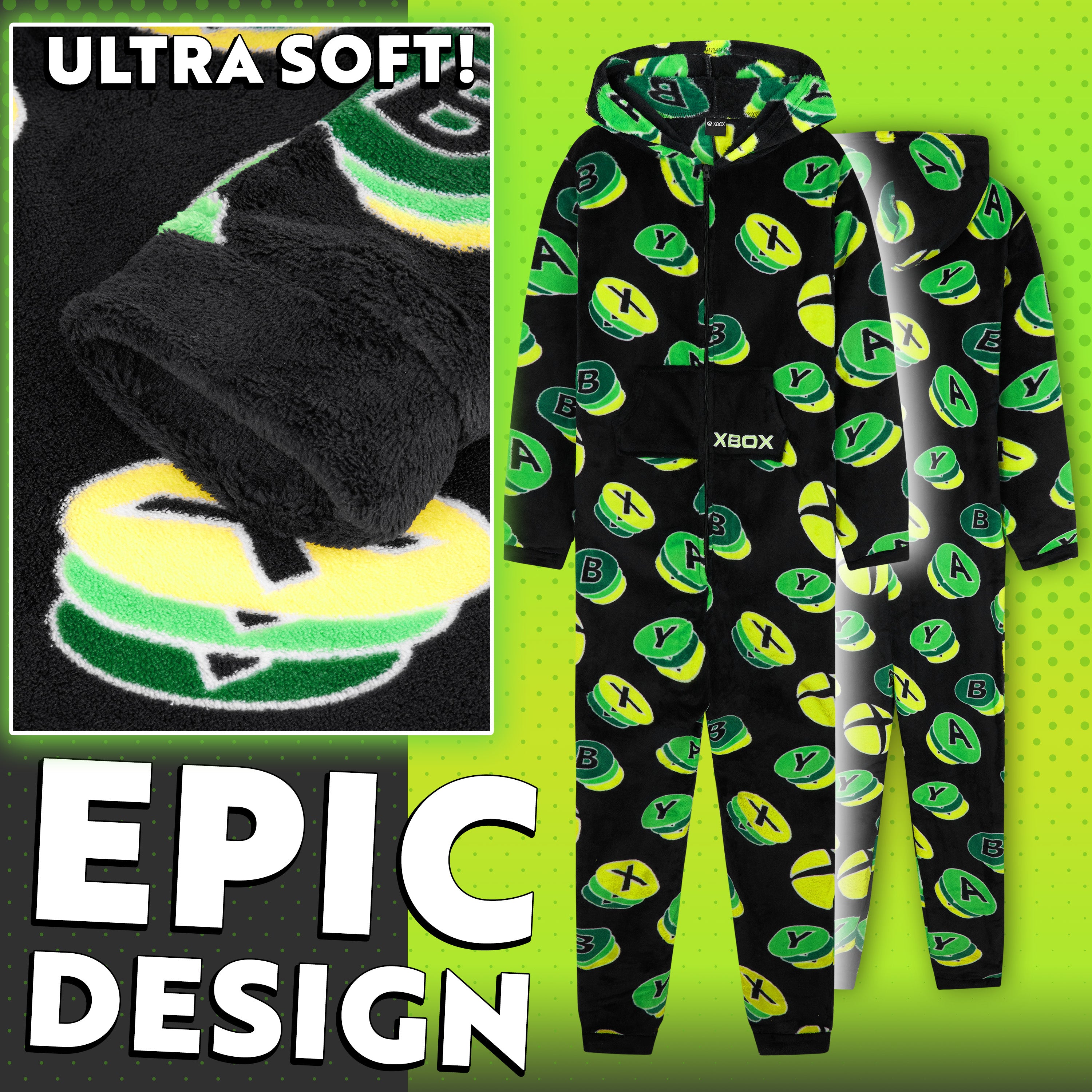 xbox-combinaison-pyjama-polaire-gar-on-capuche-13-14-ans image 5