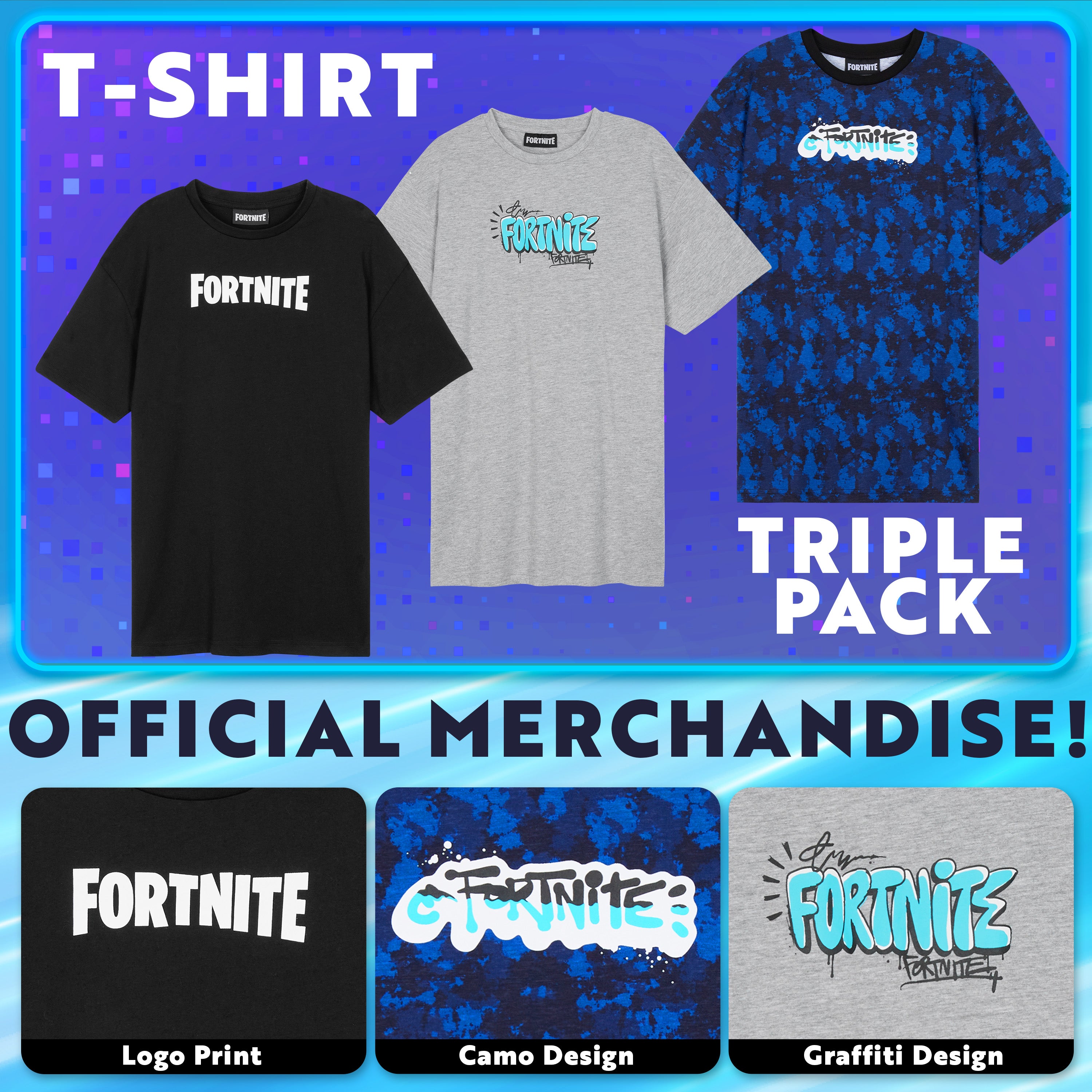 get-trend-boys-fortnite-t-shirt-gar-on-lot-3-14-ans-coton image 3