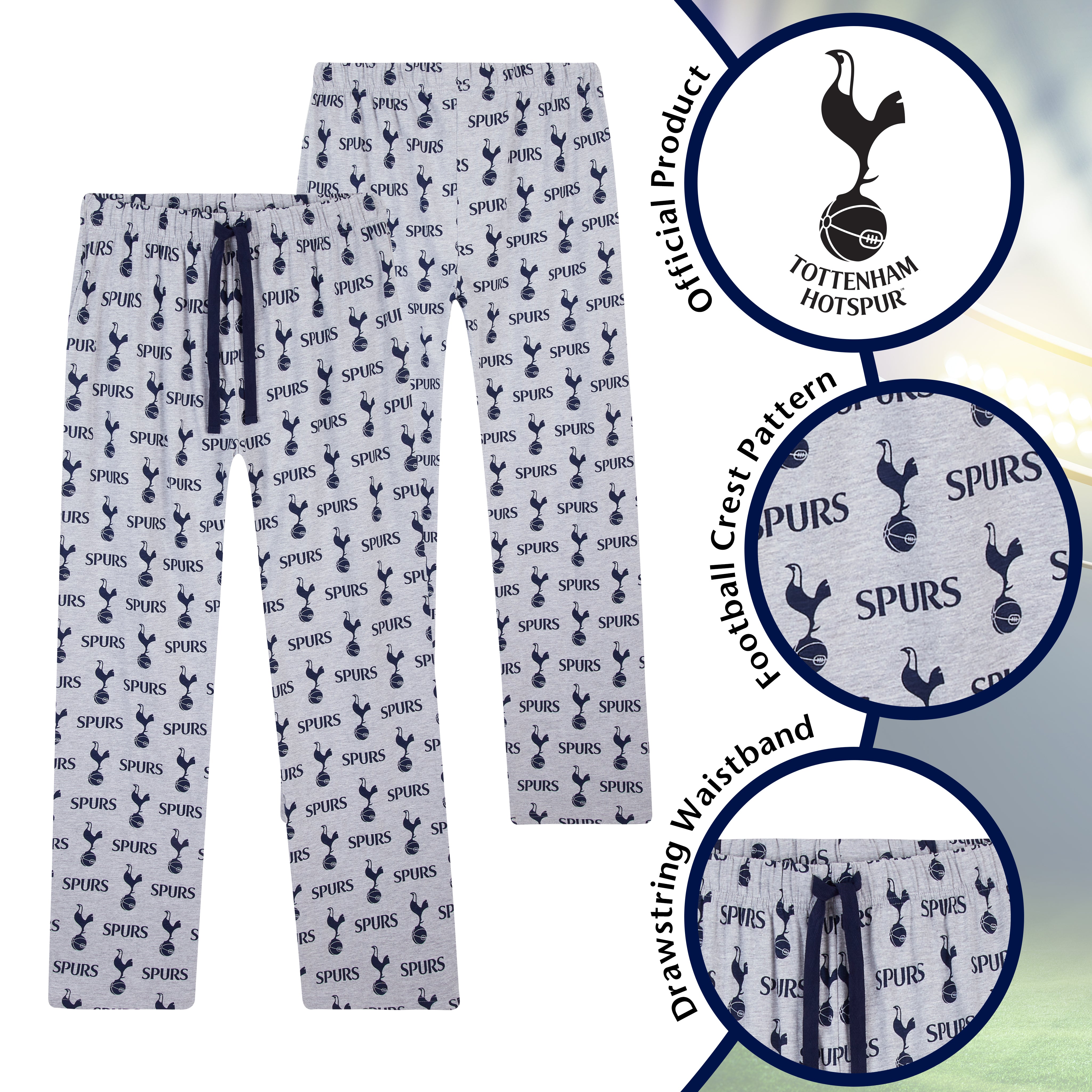 tottenham-pyjama-bas-homme-ado-s-3xl-spurs image 2