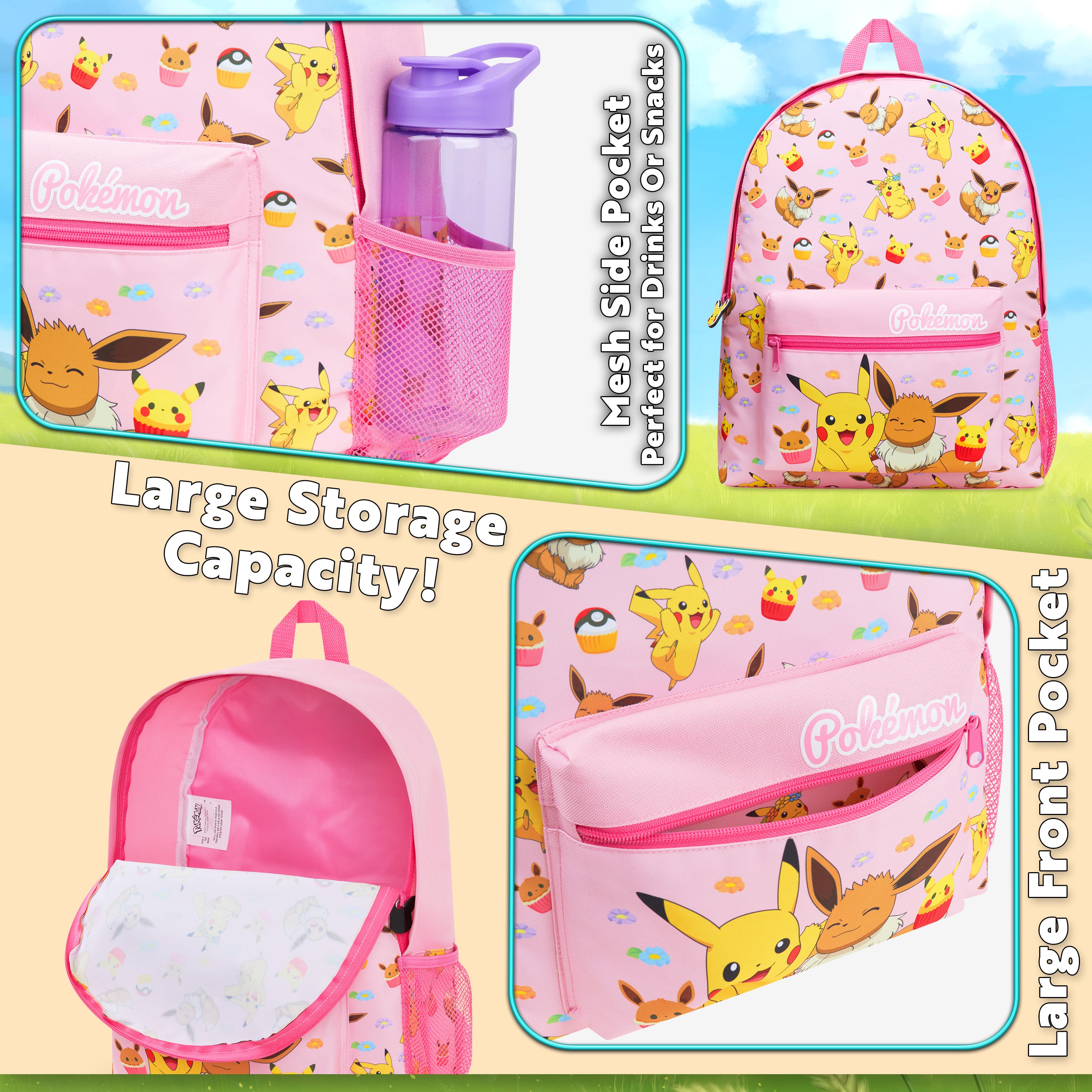 pok-mon-sac-dos-enfant-pikachu-cole-bretelles image 5