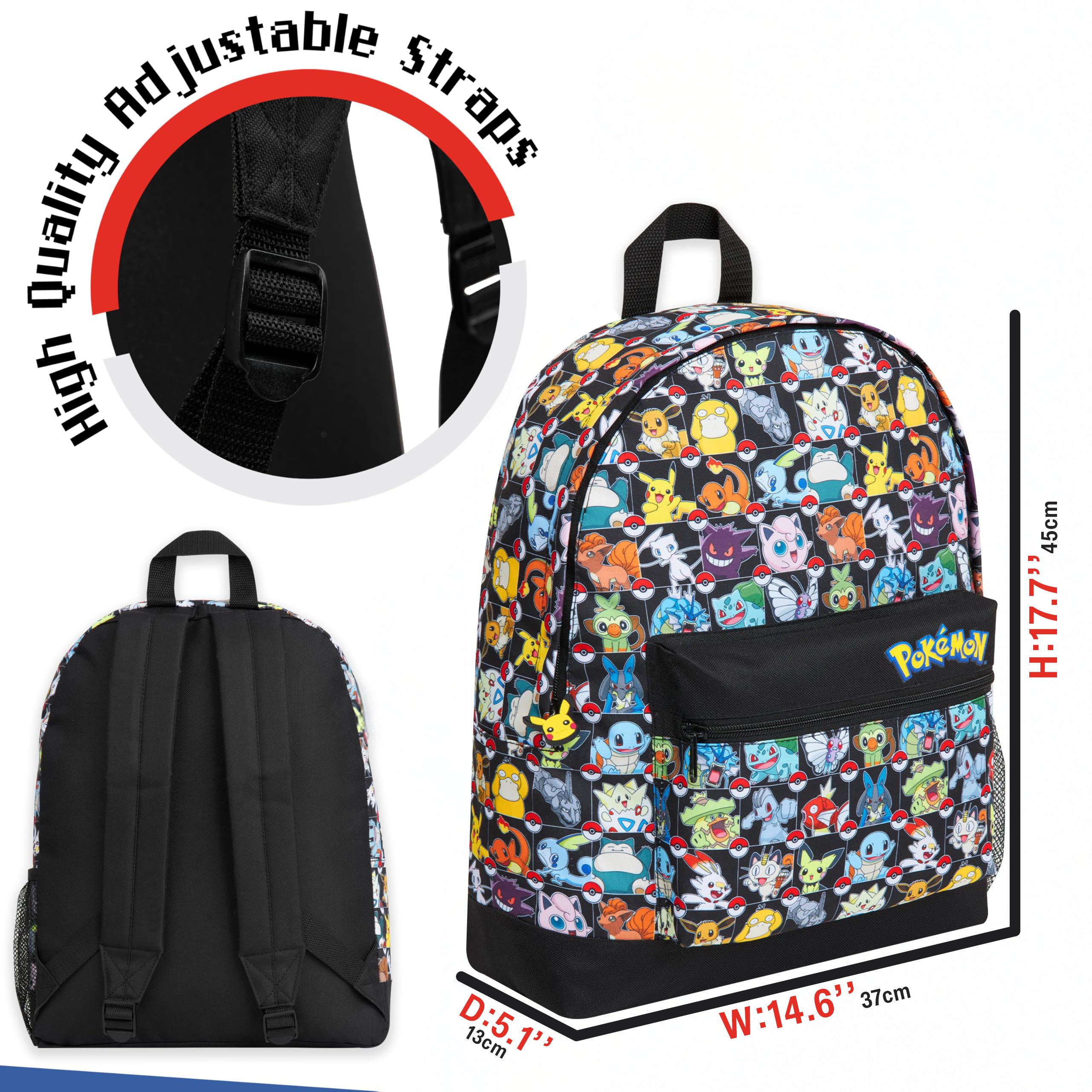 get-trend-pok-mon-sac-dos-enfant-pikachu-poches-zipp-es image 6