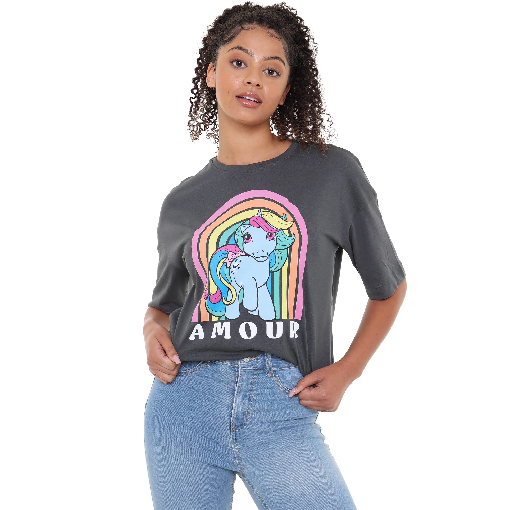 my-little-pony-t-shirt-amour-oversize-femme-anthracite-cotton-soul image 2