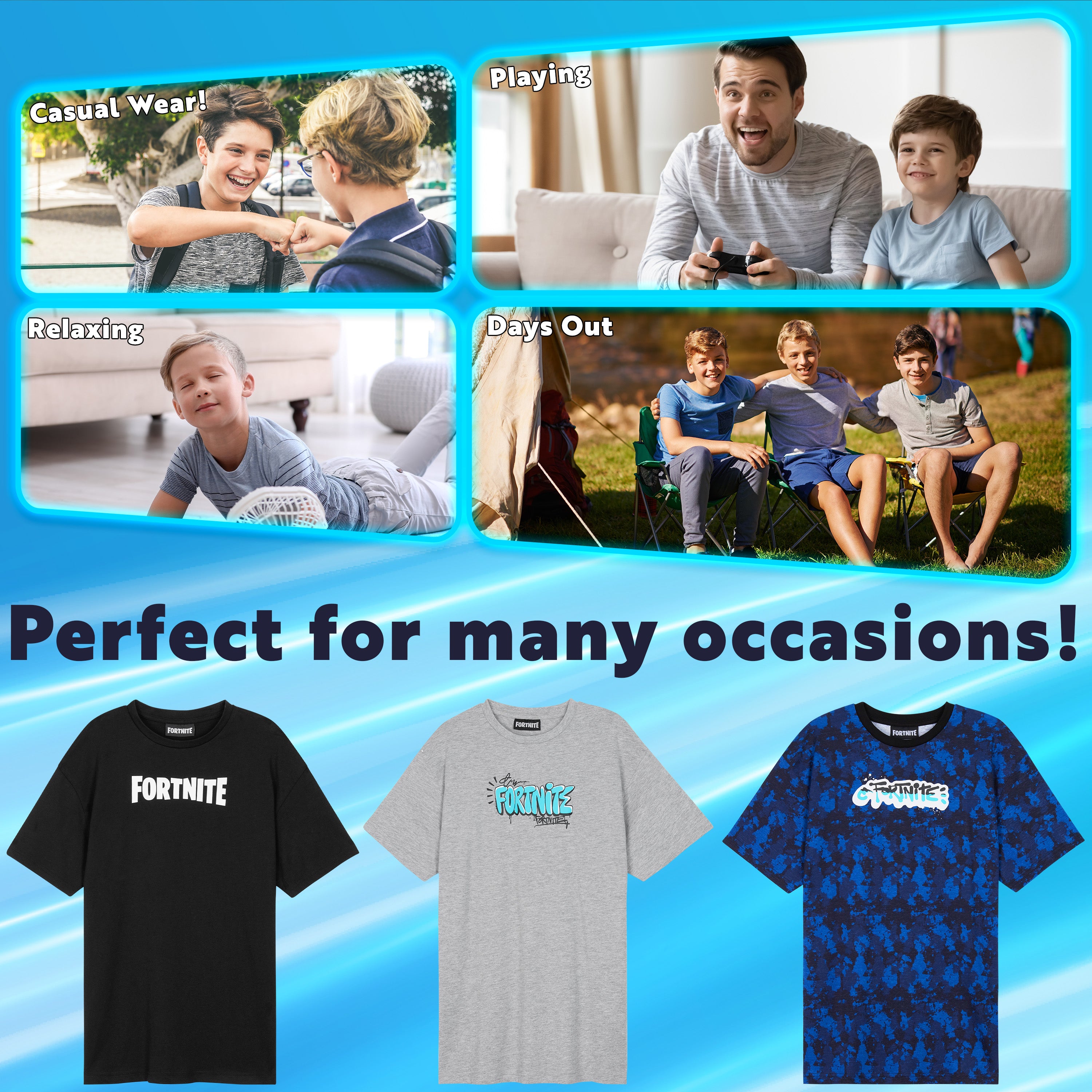 get-trend-boys-fortnite-t-shirt-gar-on-lot-3-14-ans-coton image 4
