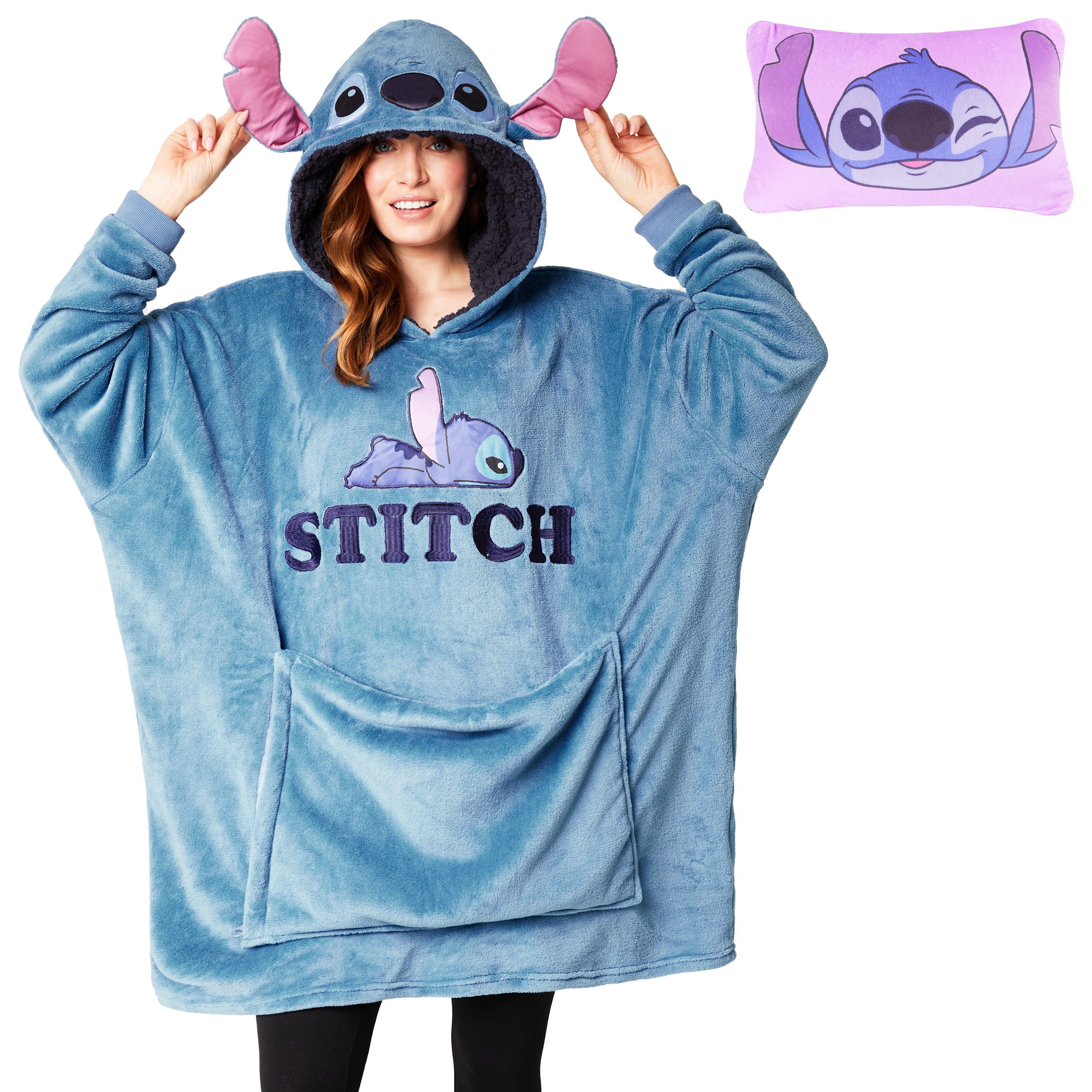 disney-stitch-sweat-plaid-2-en-1-femme-sherpa-taille-unique image 1