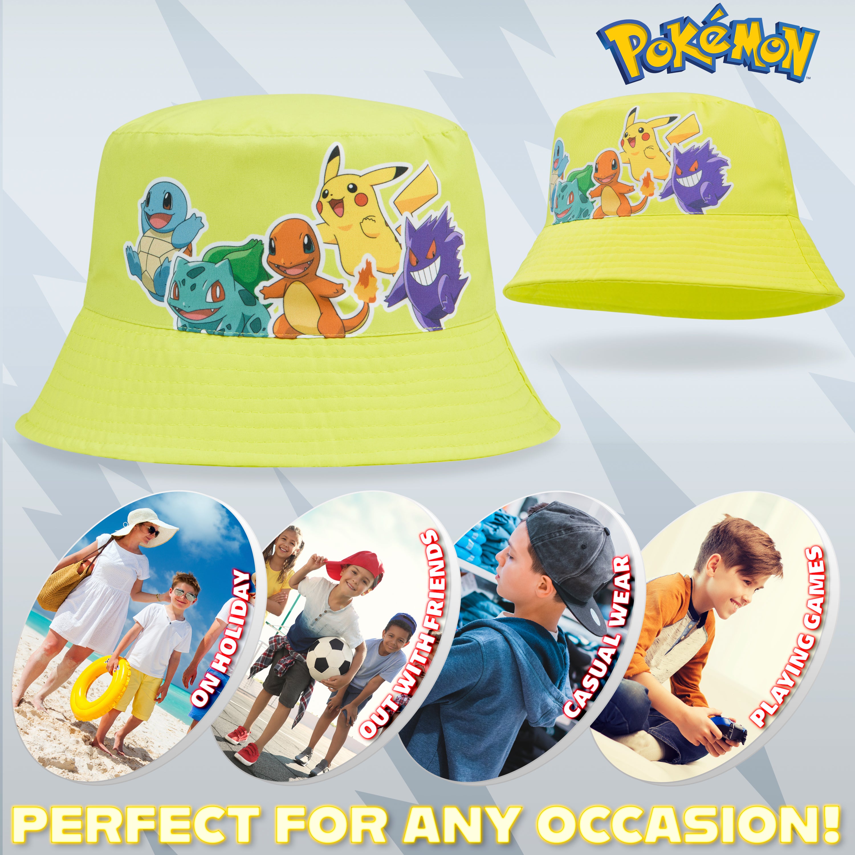 pok-mon-pikachu-bob-enfant-chapeau-soleil-r-glable image 4