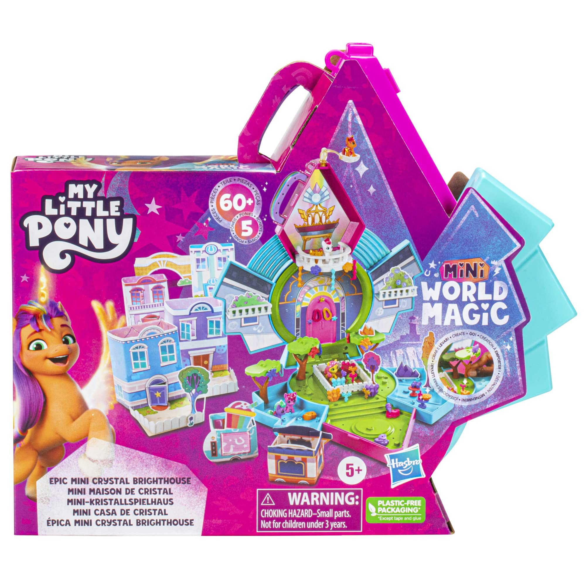 my-little-pony-mini-monde-magique-mini-maison-de-cristal-5-poneys image 2