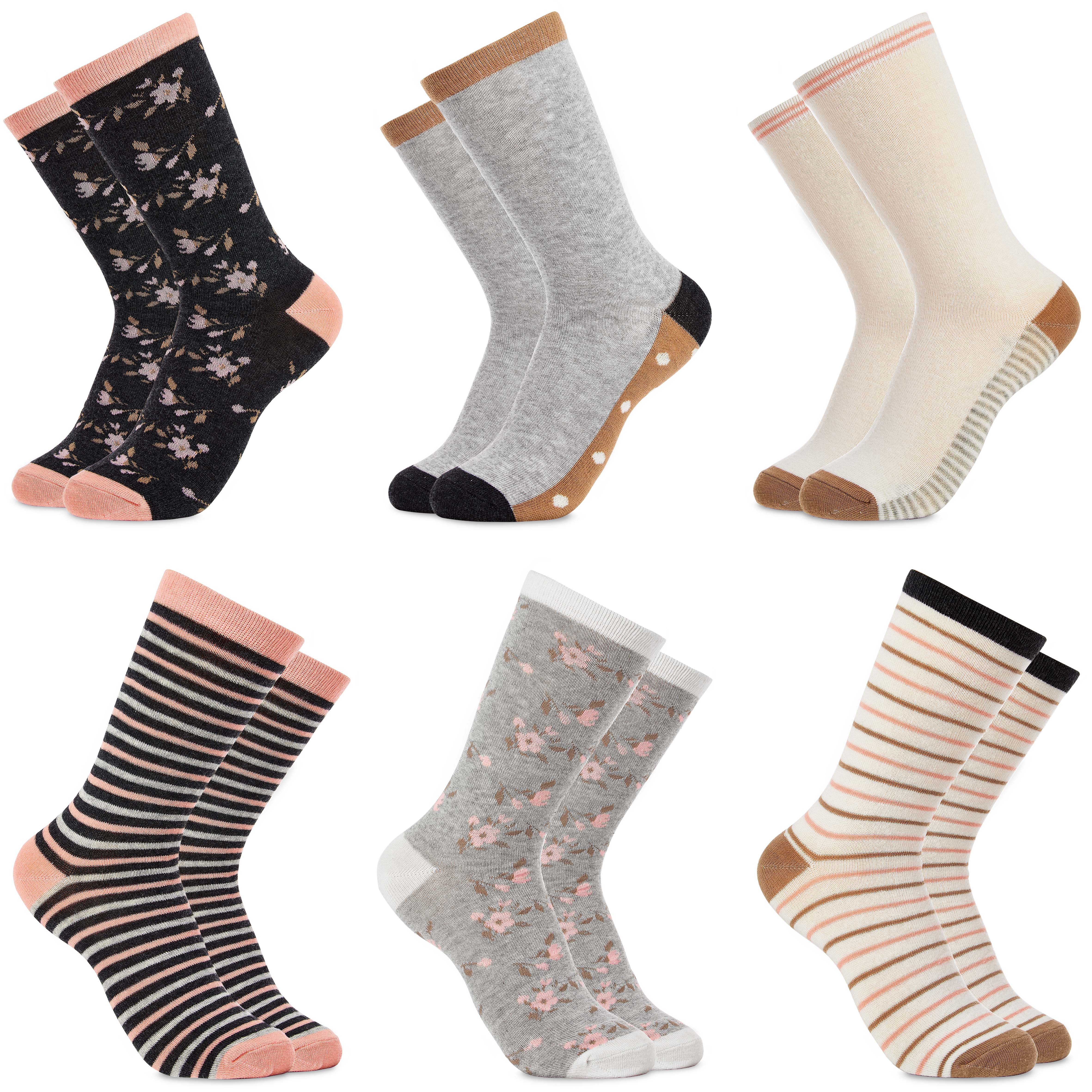 citycomfort-chaussettes-femme-coton-lot-de-6-ray-es image 7