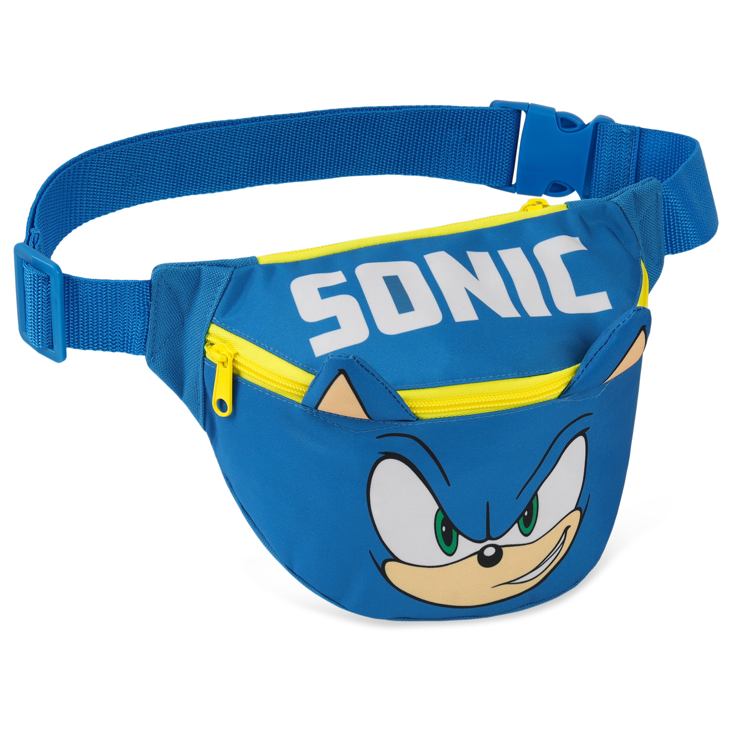sonic-the-hedgehog-banane-enfant-bleue-taille-unique-2-poches image 1