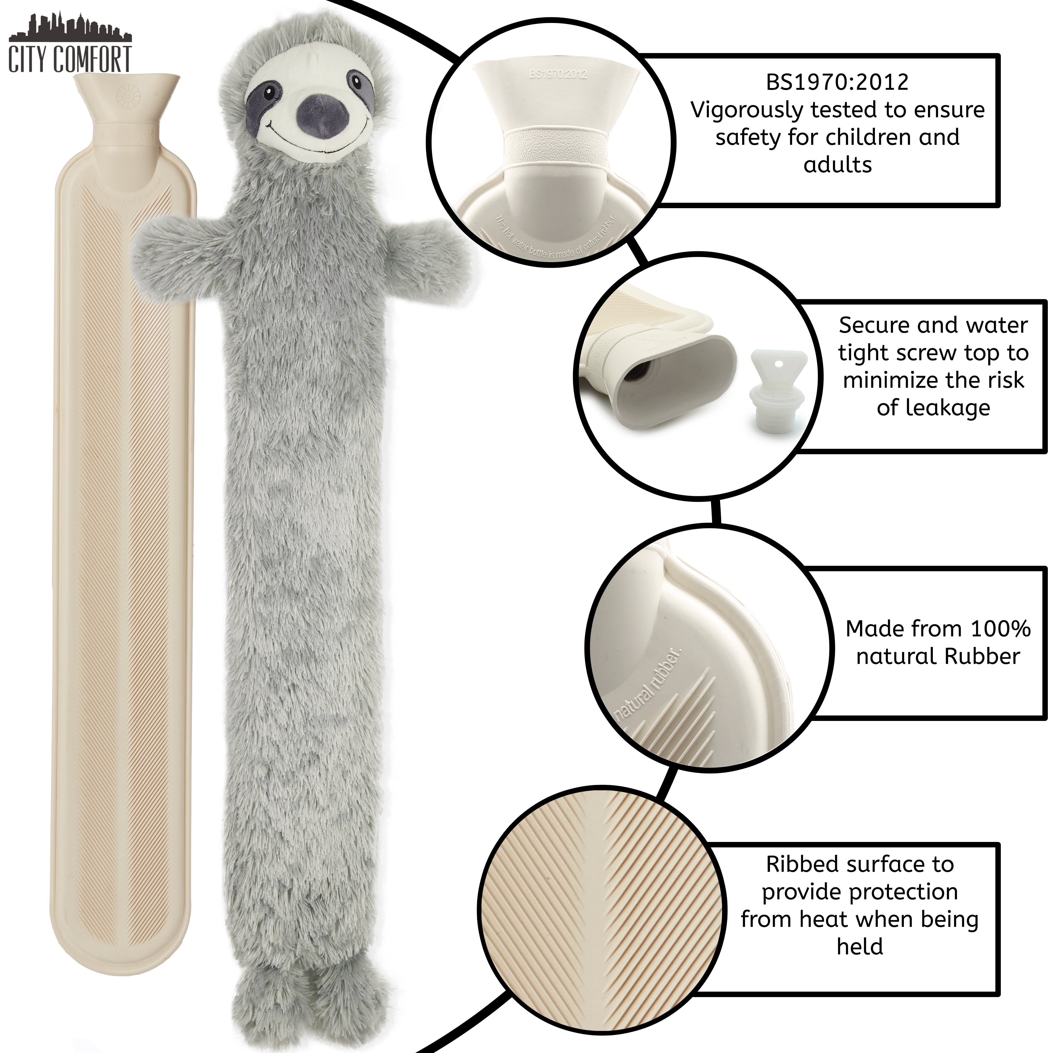 get-trend-paresseux-bouillotte-longue-72-cm-2-litres image 3