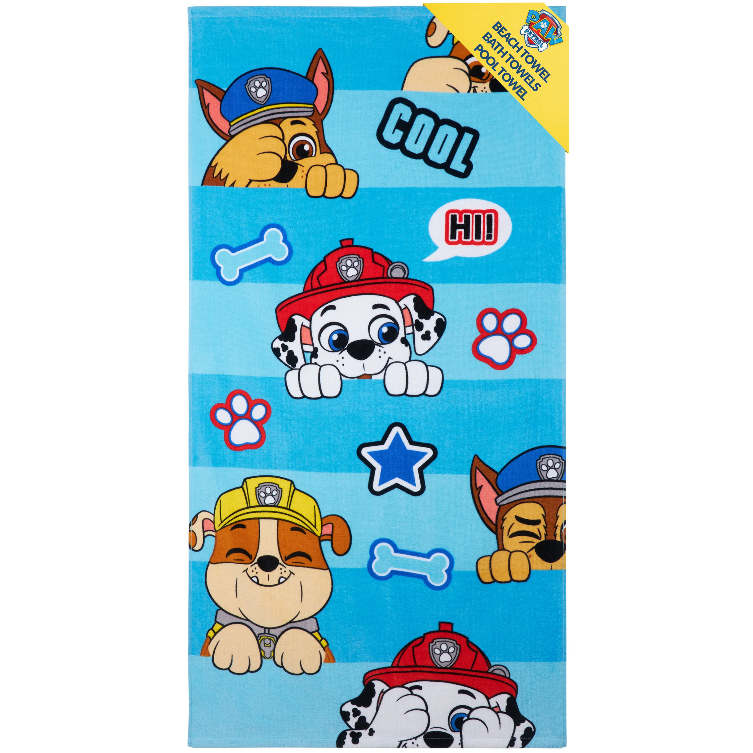 paw-patrol-serviette-bain-enfant-coton-140x70-cm image 1