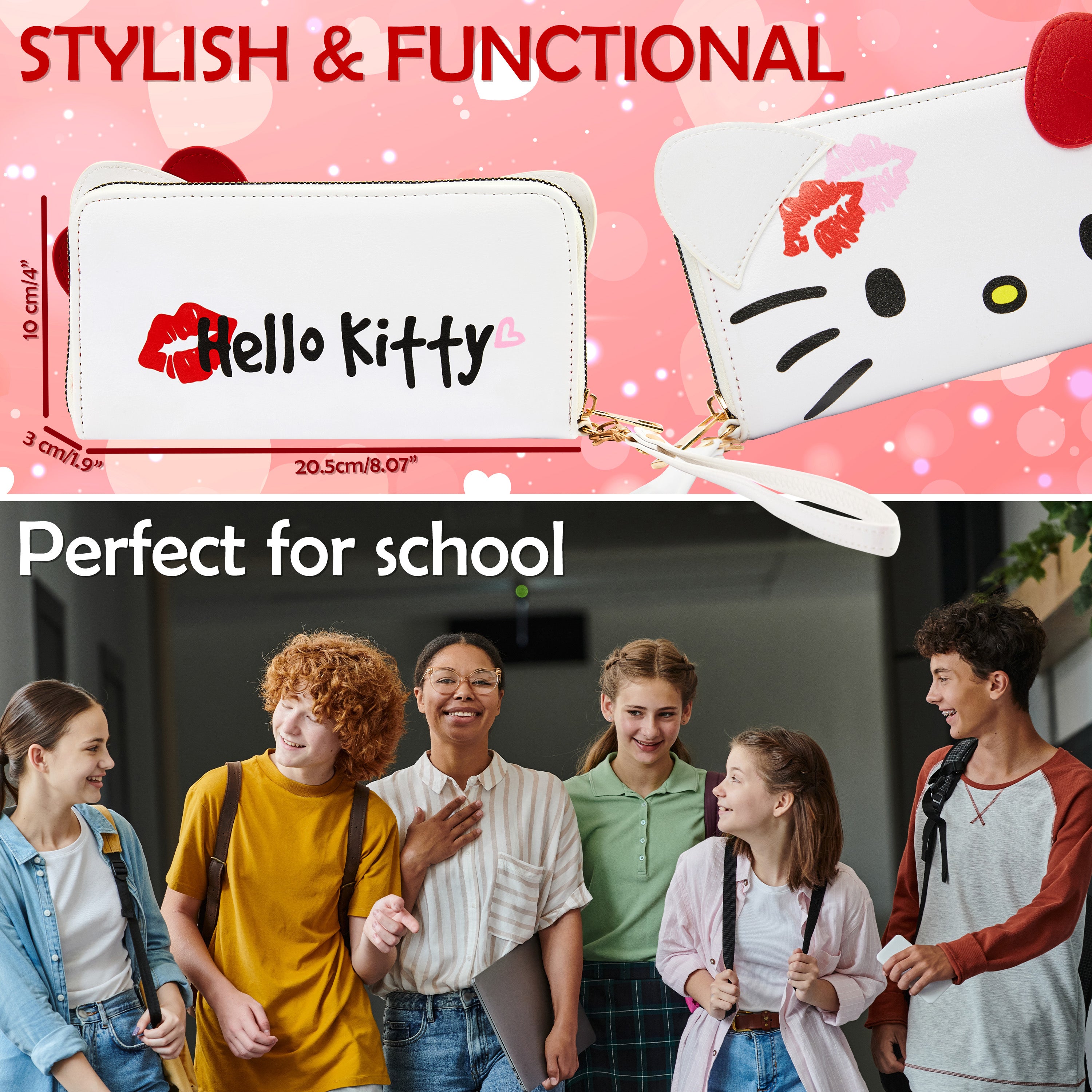 hello-kitty-portefeuille-femme-zip-cartes-monnaie-cadeau image 6