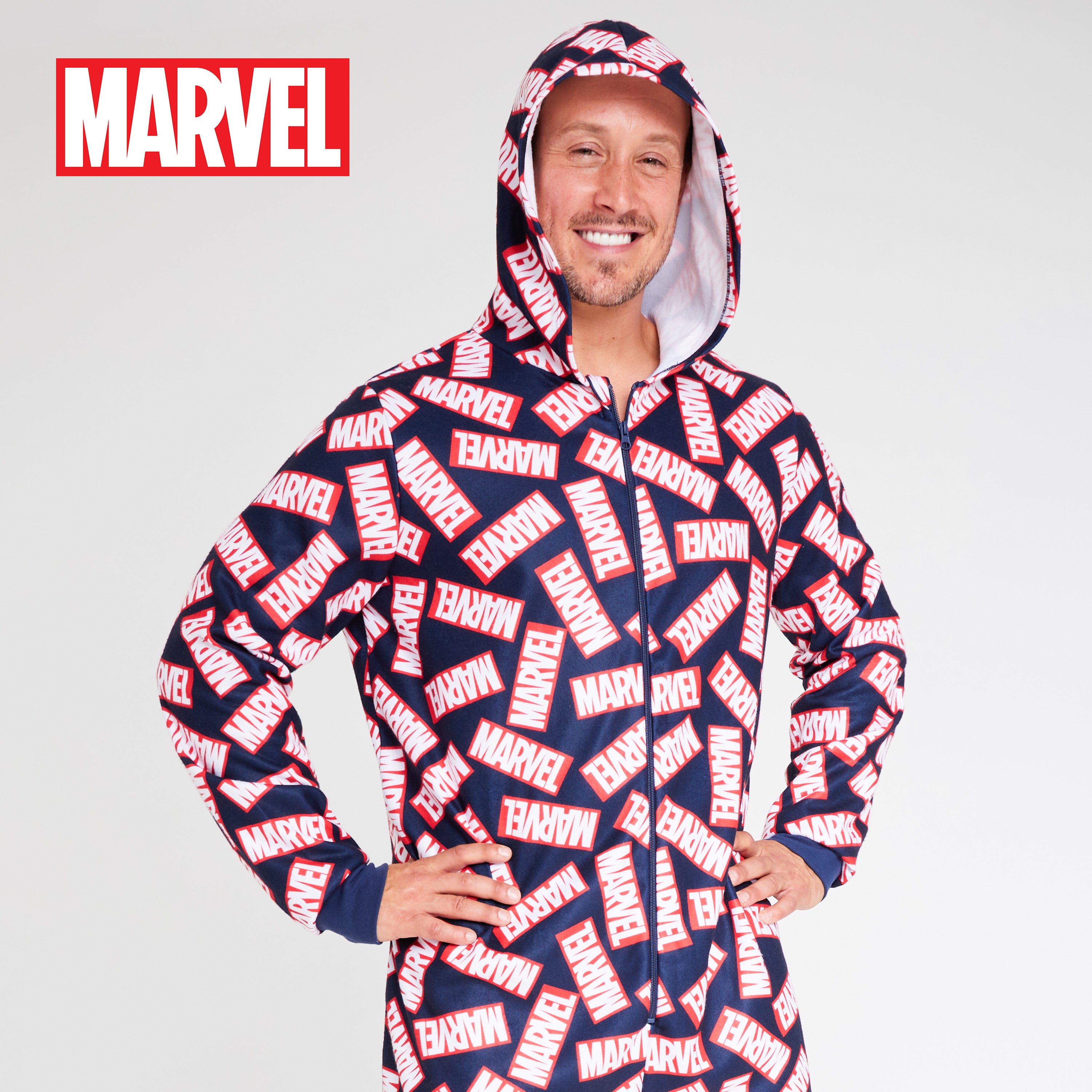 get-trend-men-pyjama-homme-marvel-aop-polaire-capuche image 2