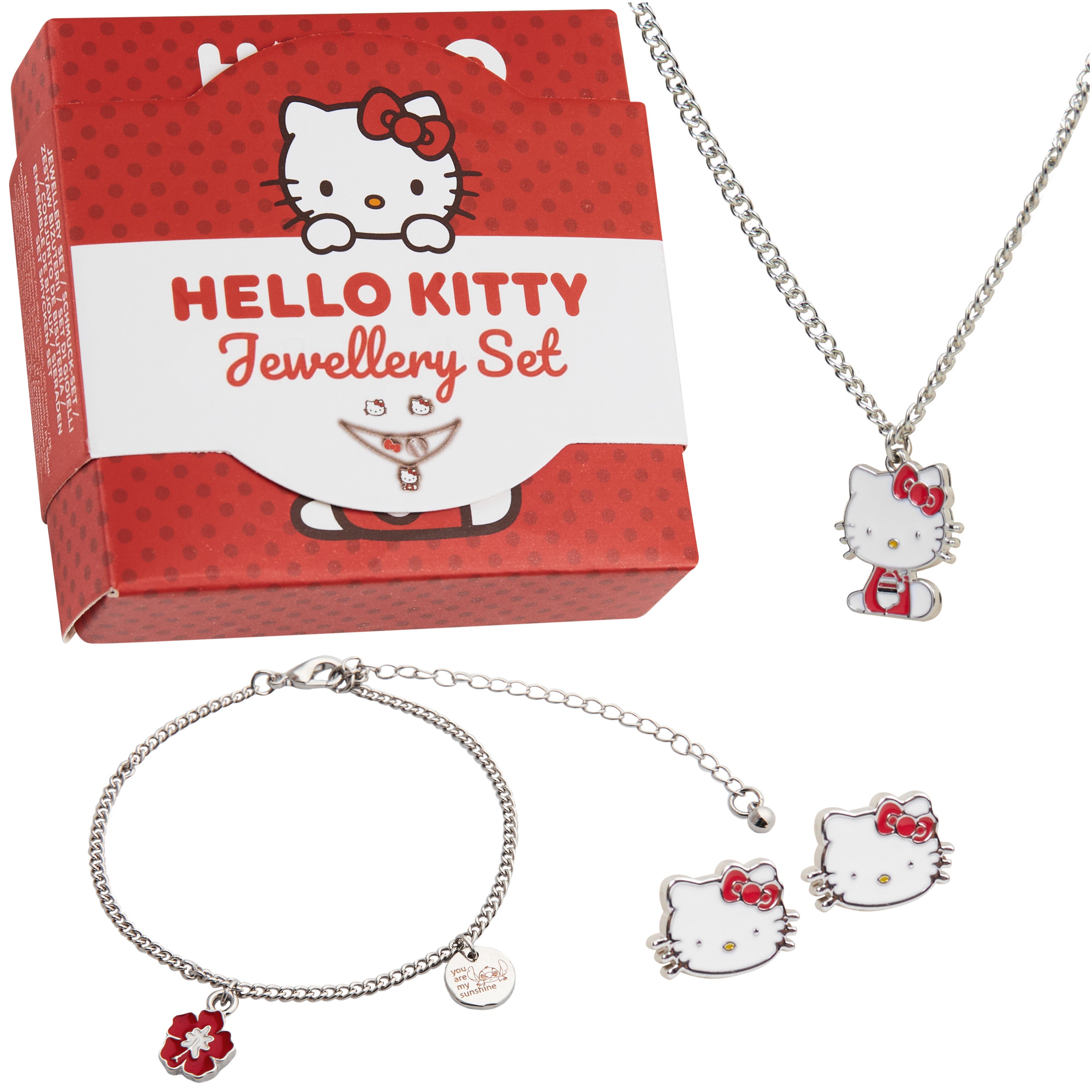 hello-kitty-girls-parure-bijoux-fille-argent-3-pi-ces image 1
