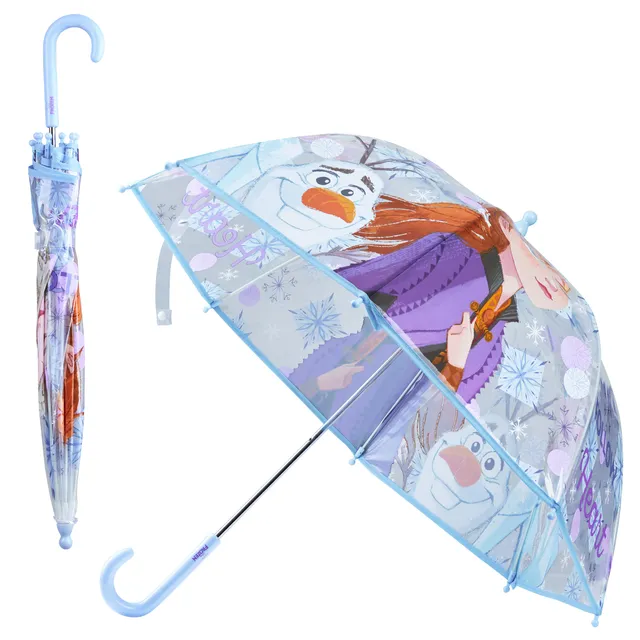 disney-reine-des-neiges-parapluie-cloche-transparent-fille image 1