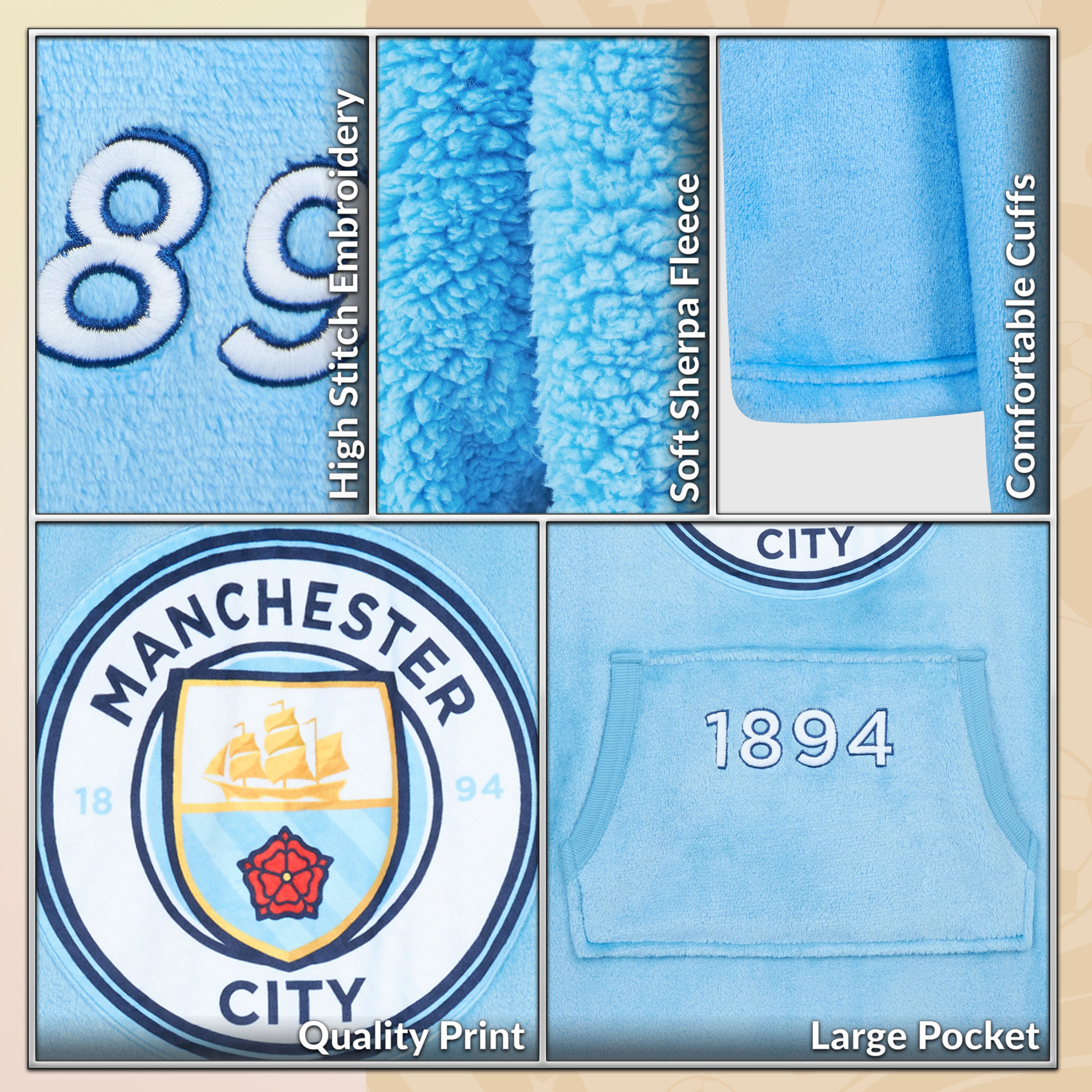 manchester-city-plaid-hoodie-enfant-foot-polaire image 4