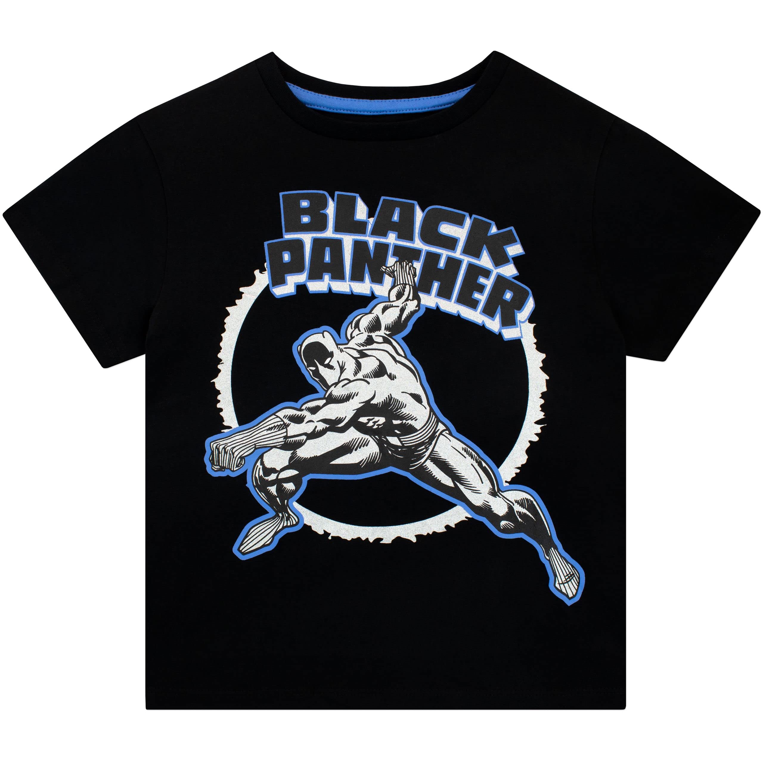 marvel-black-panther-ensemble-t-shirt-short-gar-on-9-10-ans-noir image 2