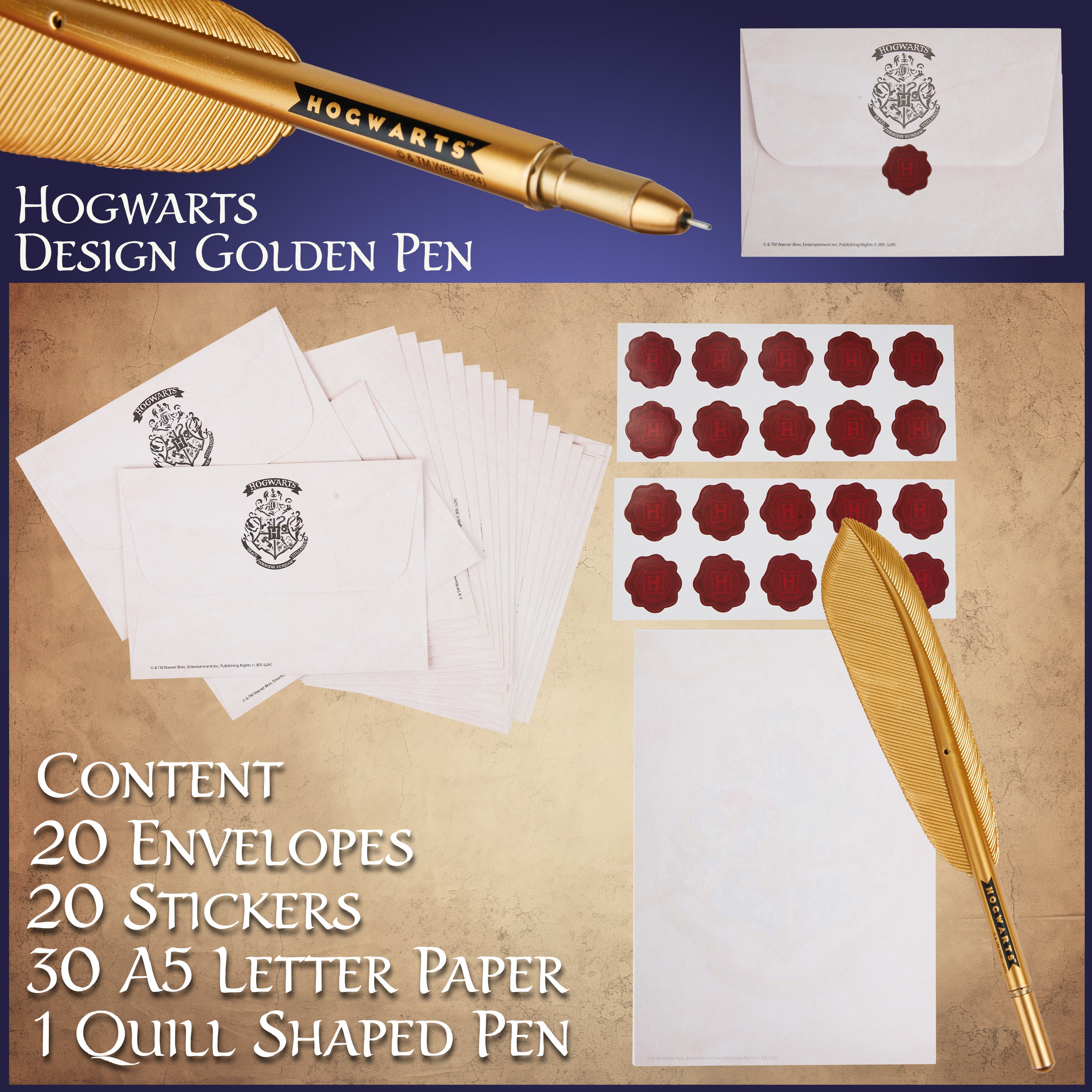 harry-potter-kit-criture-lettres-enveloppes-plume-enfant image 7