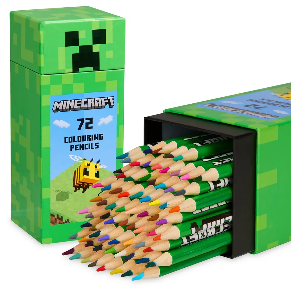 coffret-72-crayons-couleur-minecraft-creeper-enfant image 1