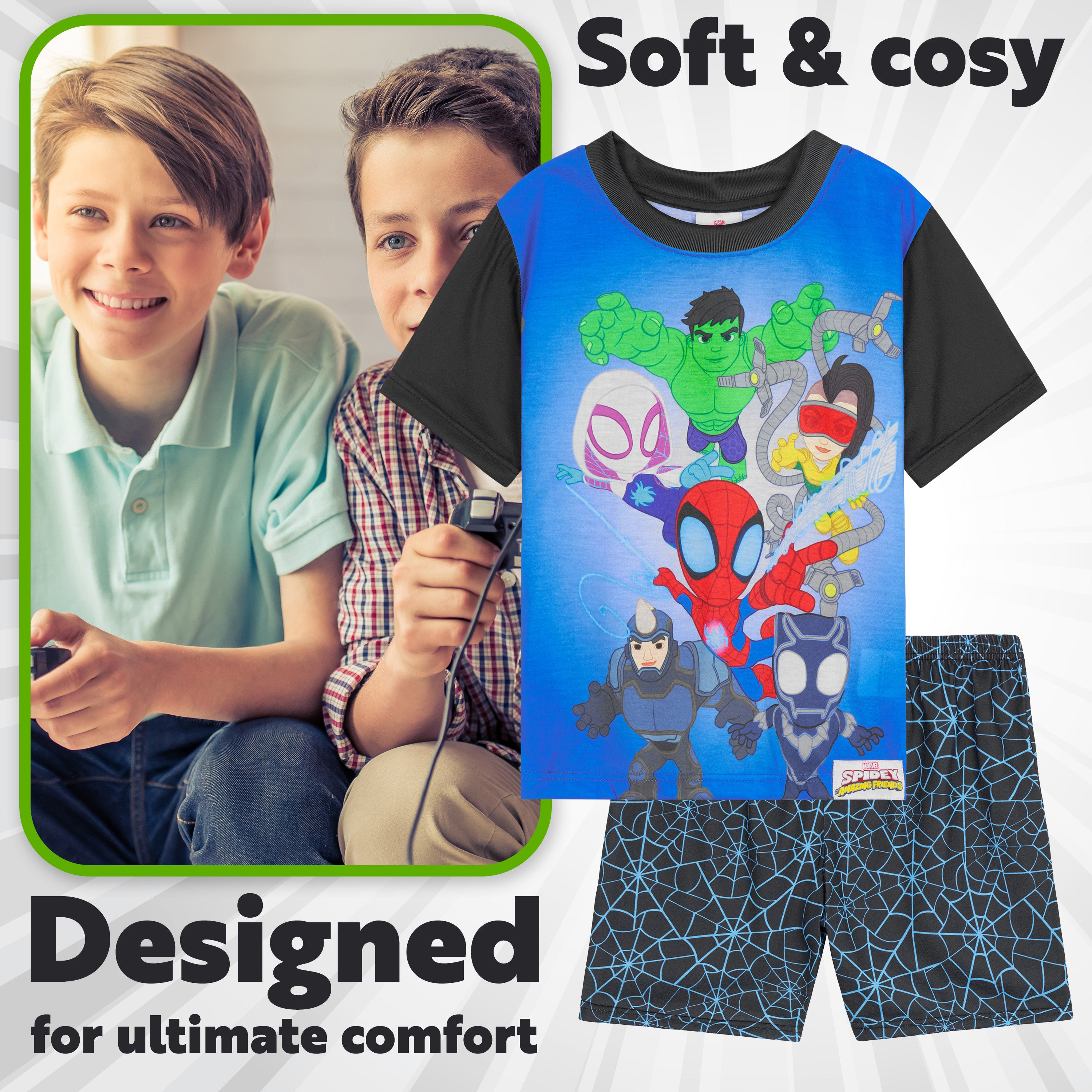 marvel-pyjama-gar-on-short-avengers-7-8-ans-lot-de-2 image 3