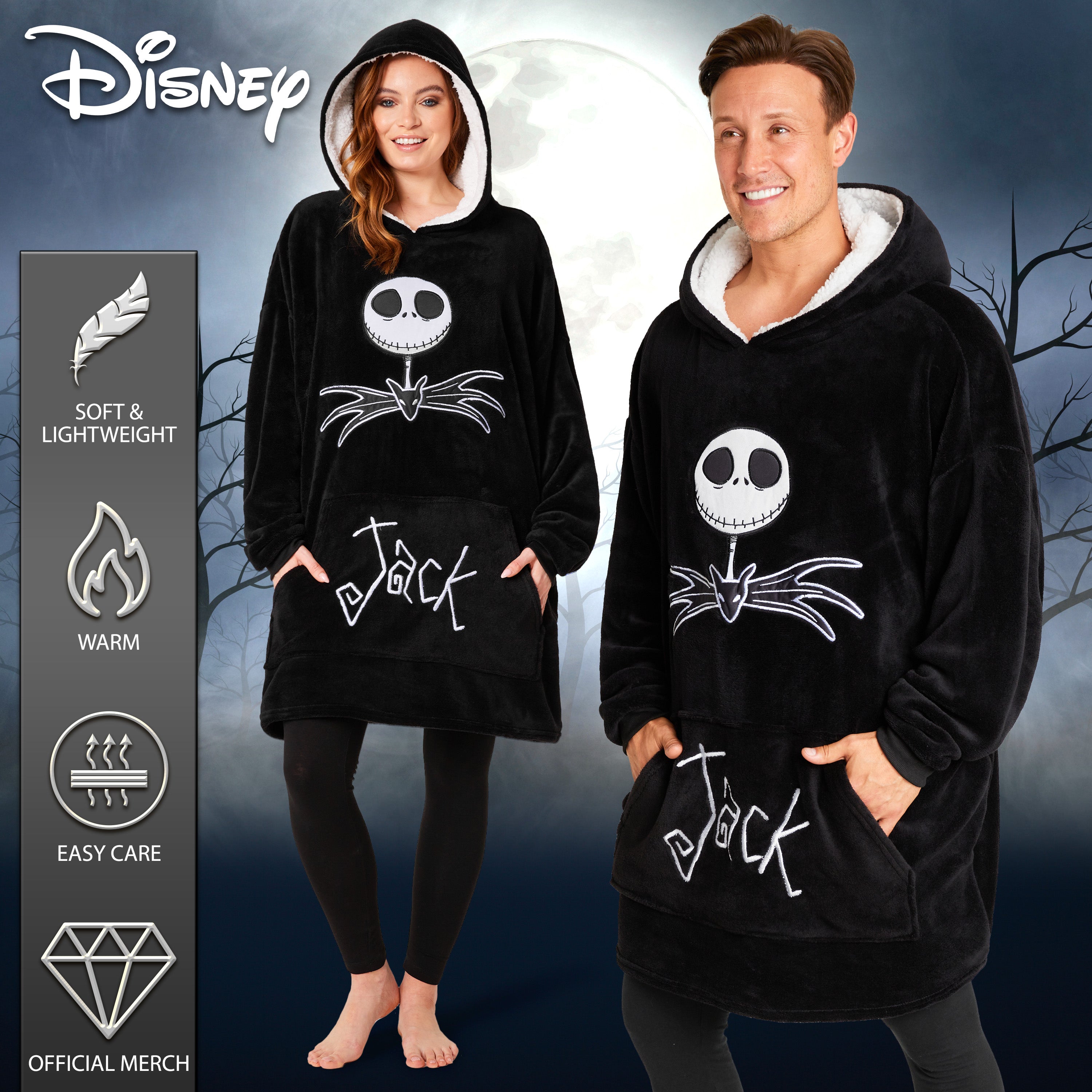 disney-jack-skellington-sweat-plaid-oversize-capuche-sherpa image 5